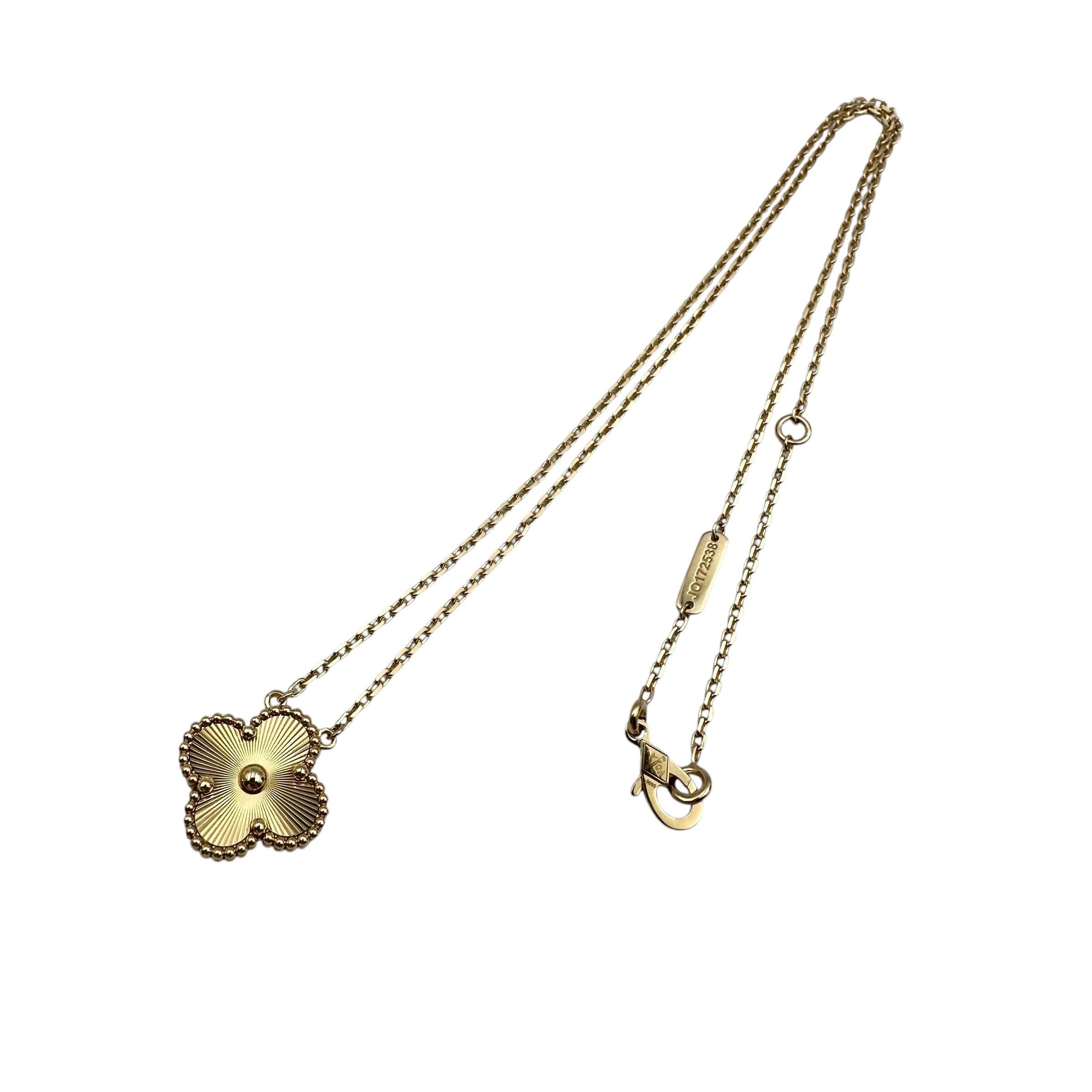 VanCleef & Arpels ヴァンクリーフ&アーペル ヴィンテージアルハンブラ ギヨシェ ネックレス