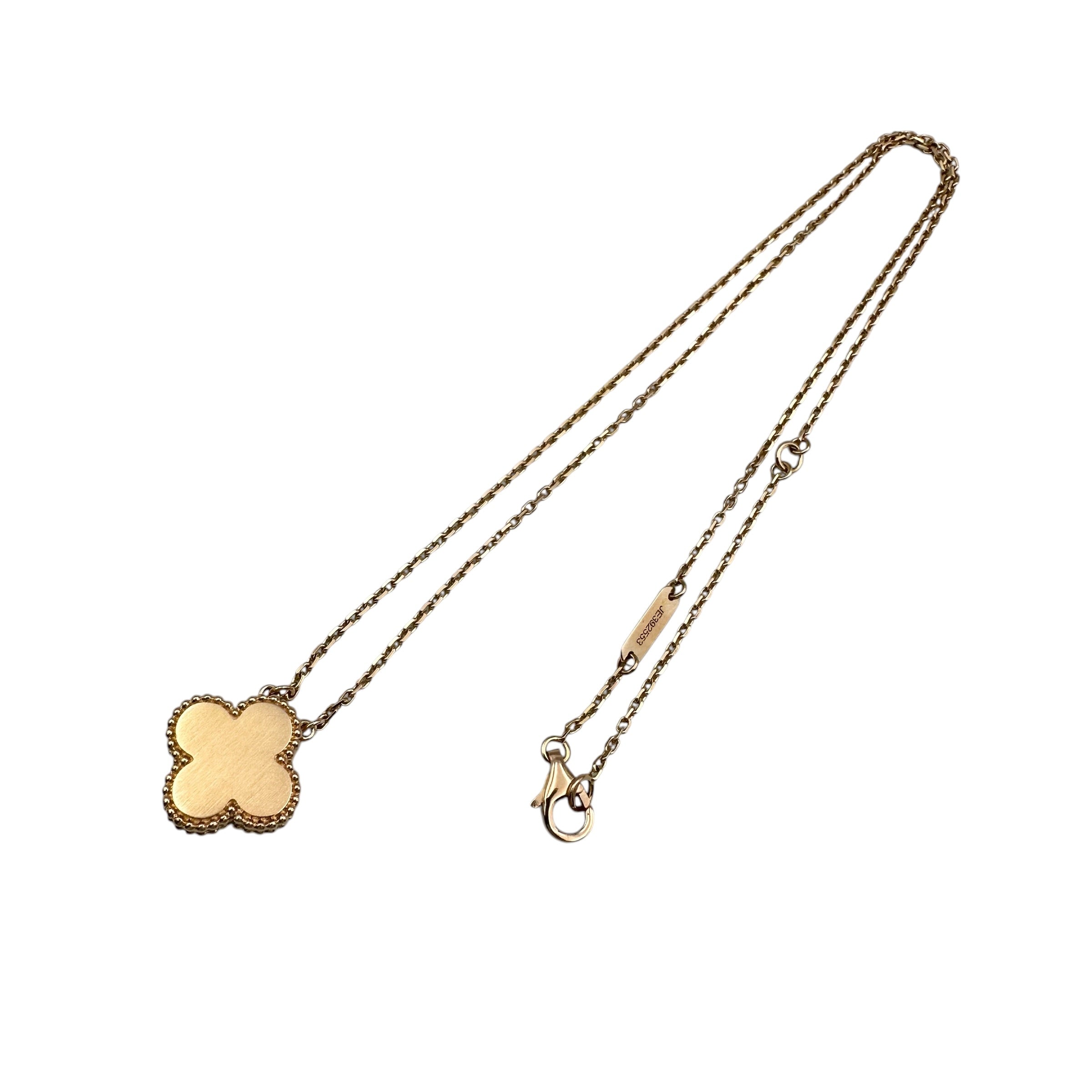 VanCleef & Arpels ヴァンクリーフ&アーペル ヴィンテージアルハンブラ ピンクセーブル ネックレス