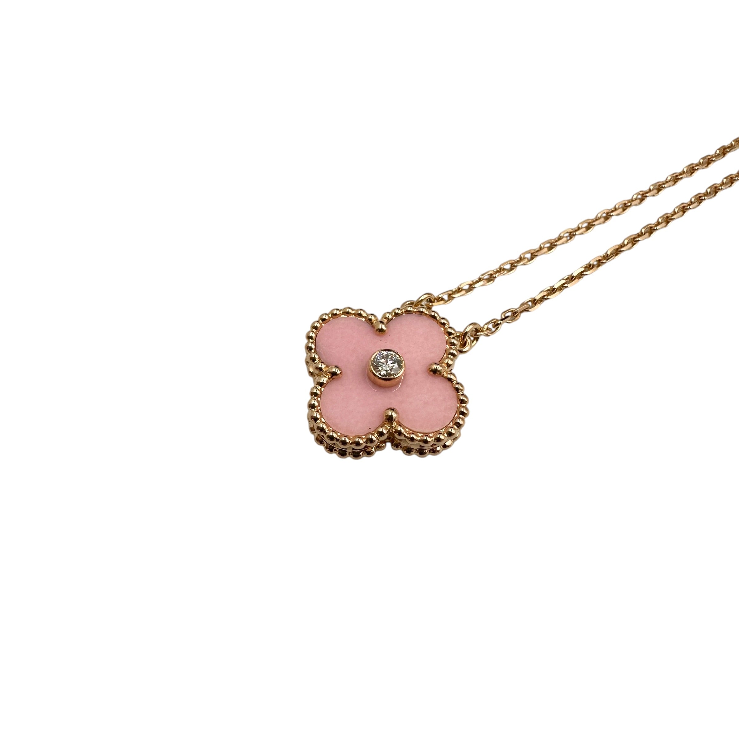 VanCleef & Arpels ヴァンクリーフ&アーペル ヴィンテージアルハンブラ ピンクセーブル ネックレス