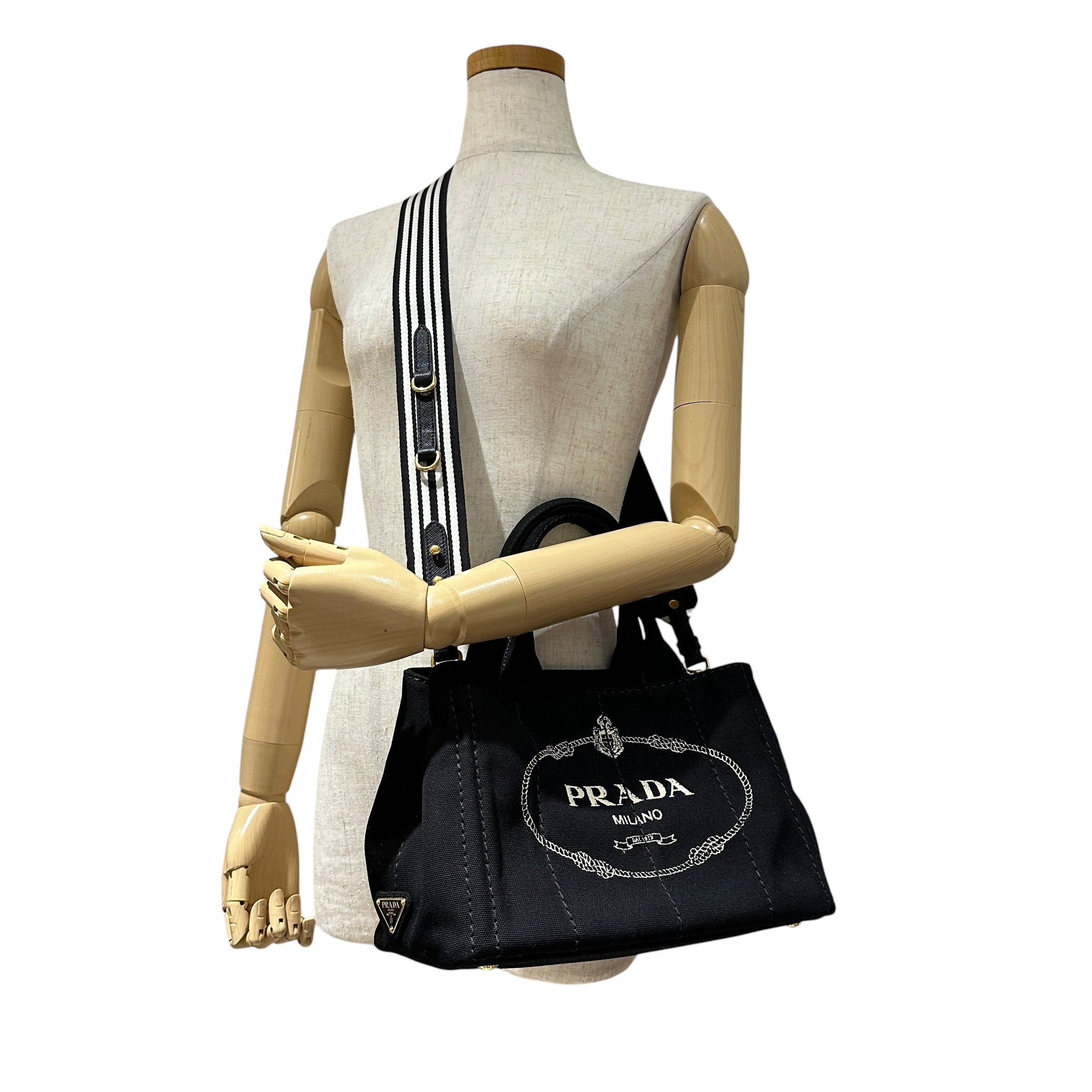 PRADA プラダ カナパ 2wayトートバッグ ブラック