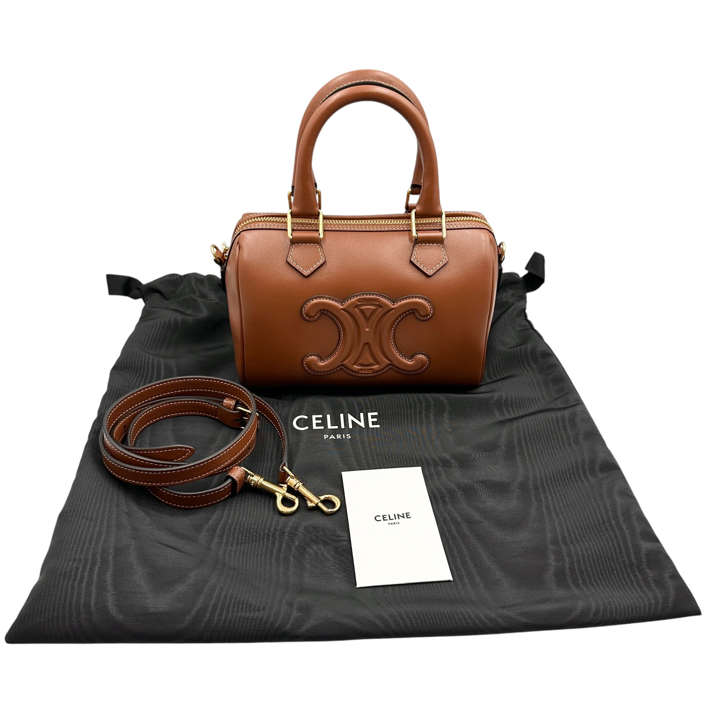 CELINE セリーヌ キュイル トリオンフ 2WAYボストンバッグ