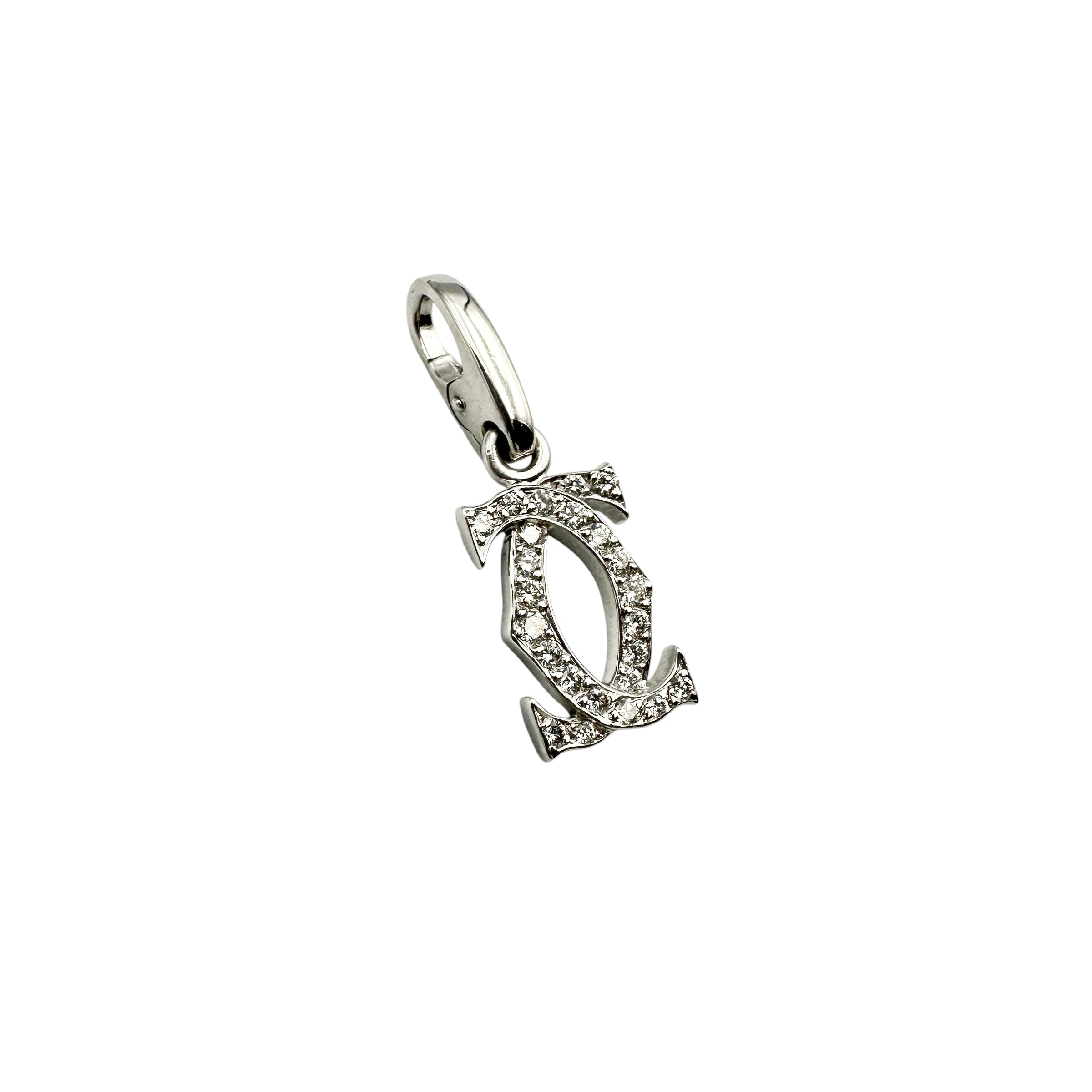 Cartier カルティエ 2Cチャーム ダイヤ K18WG