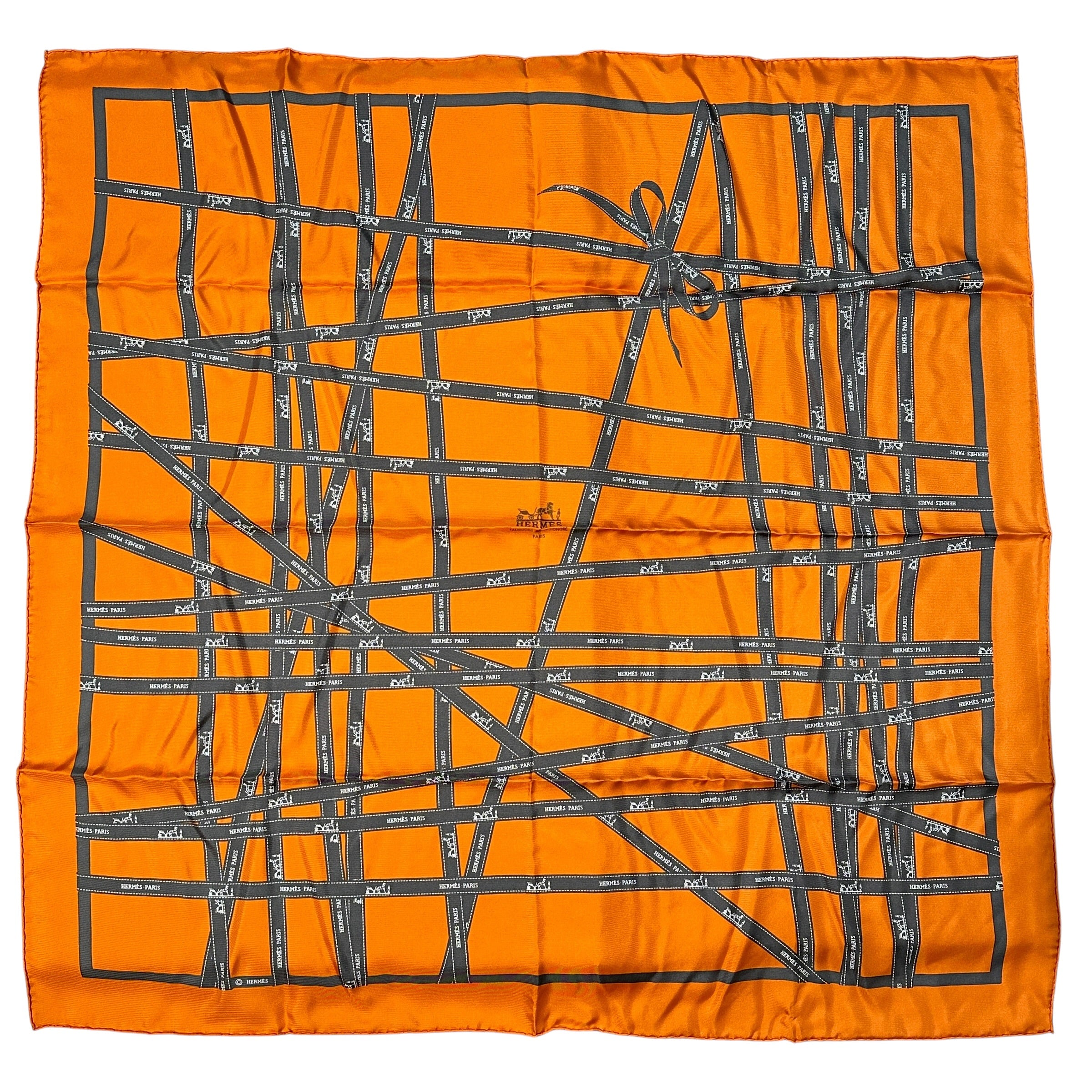 HERMES エルメス カレ90 ボルデュックリボン