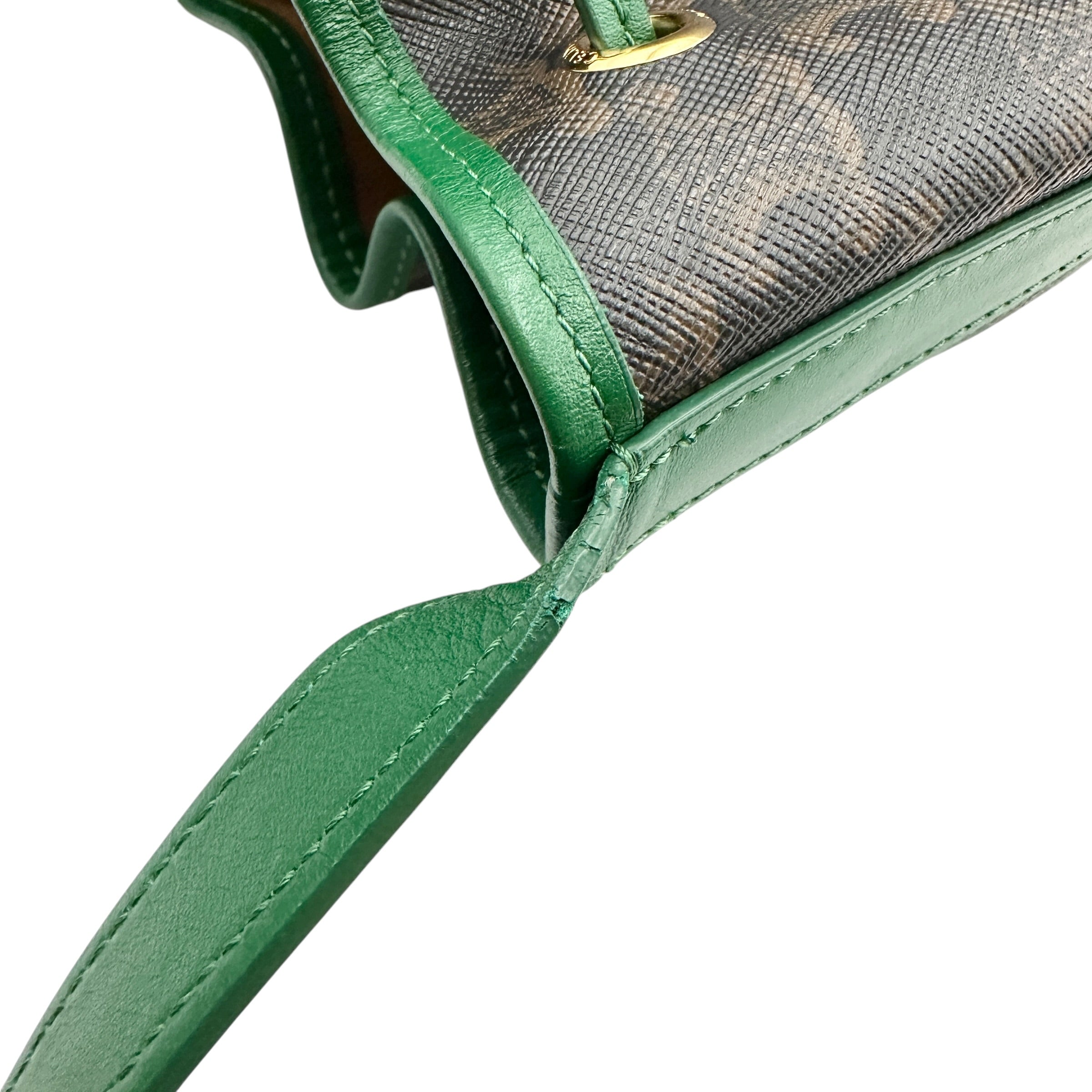 CELINE セリーヌ マカダム 巾着ショルダーバッグ