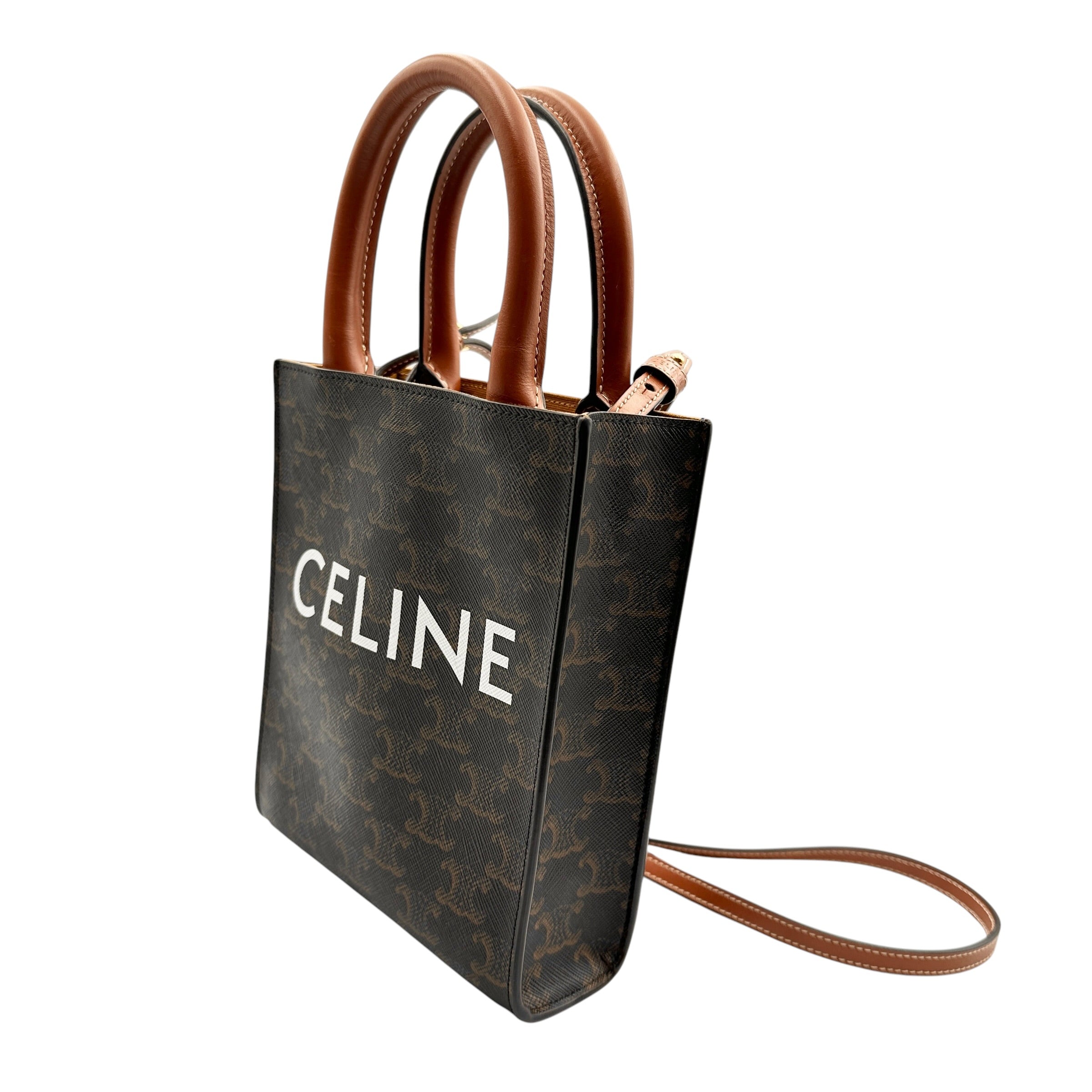 CELINE セリーヌ ミニ バーティカル カバ トリオンフ 2WAYバッグ