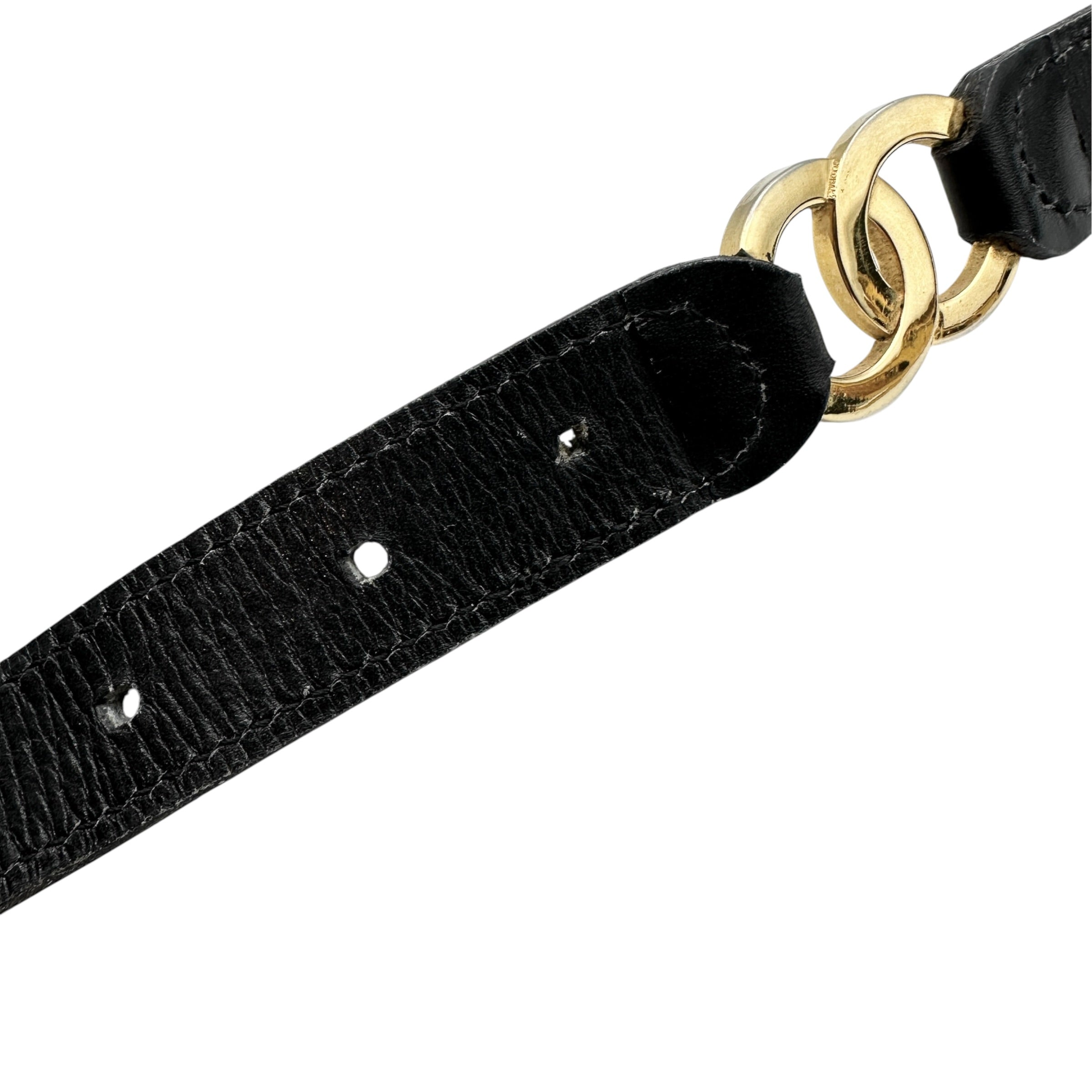 CHANEL シャネル ココマーク レザーベルト #70