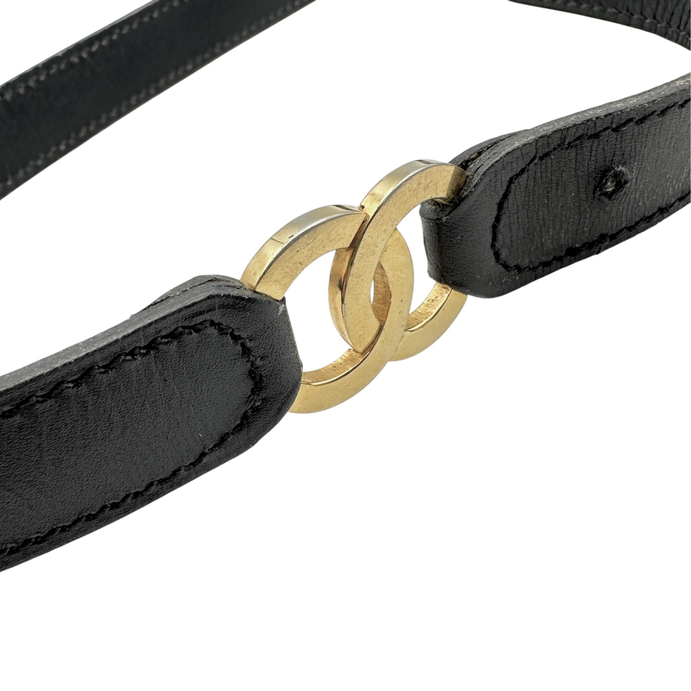 CHANEL シャネル ココマーク レザーベルト #70