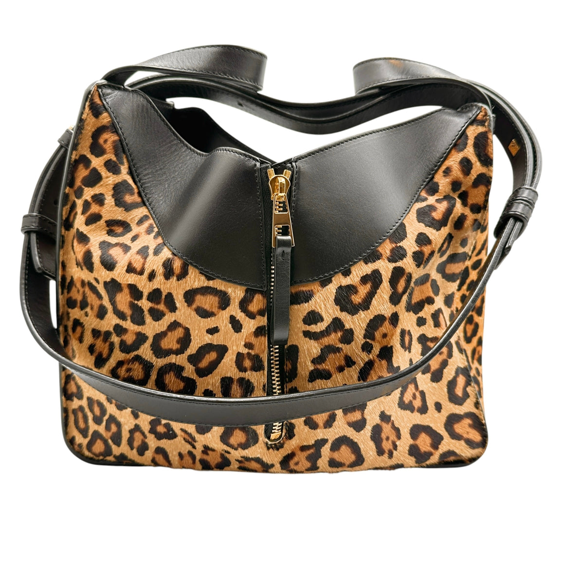 LOEWE ロエベ ハンモック ショルダーバッグ レオパード ハラコ