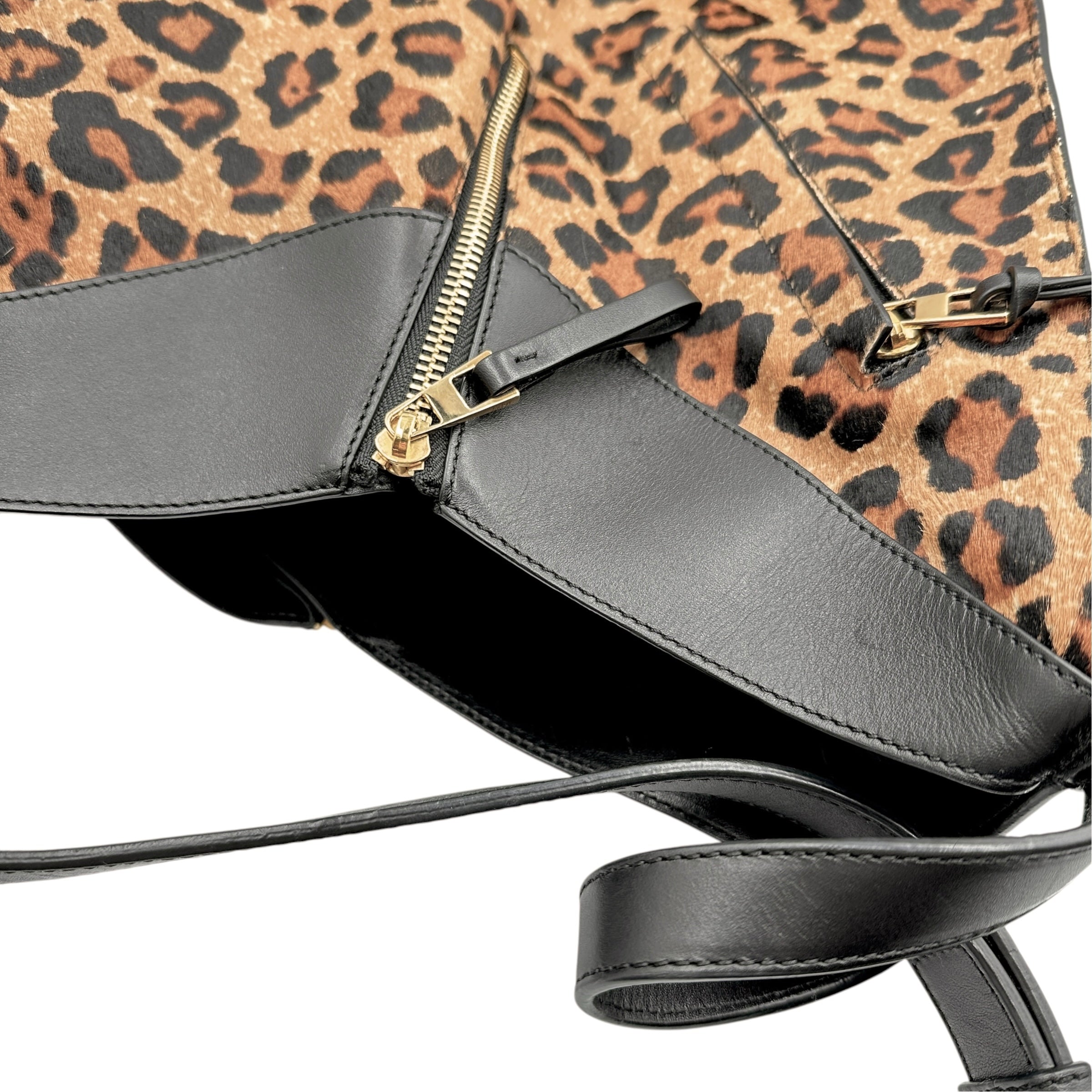 LOEWE ロエベ ハンモック ショルダーバッグ レオパード ハラコ