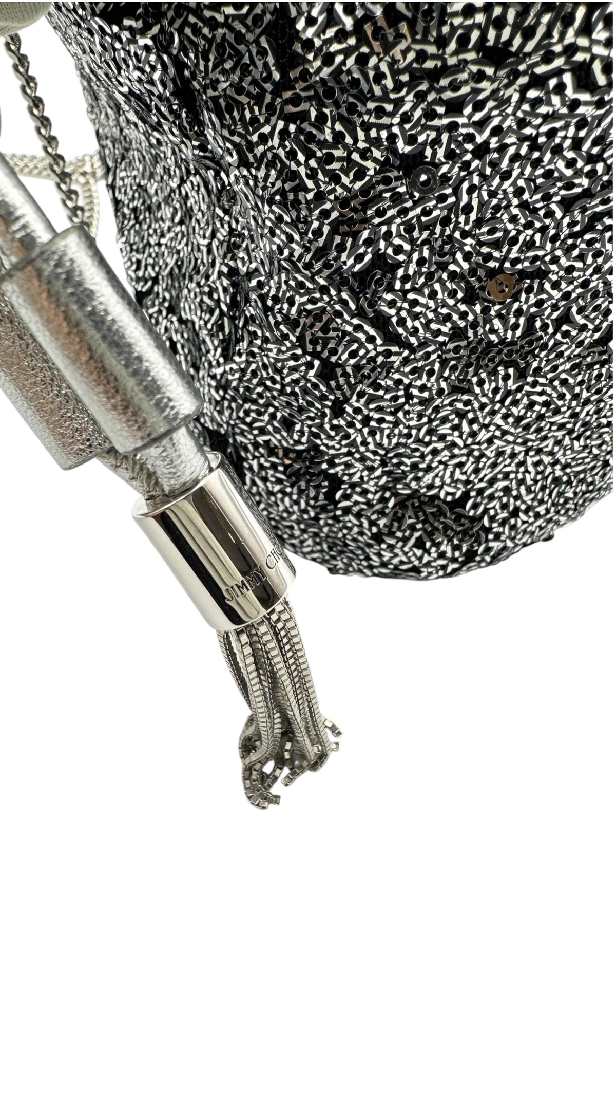 JIMMY CHOO ジミーチュウ スパンコール 巾着チェーンショルダー