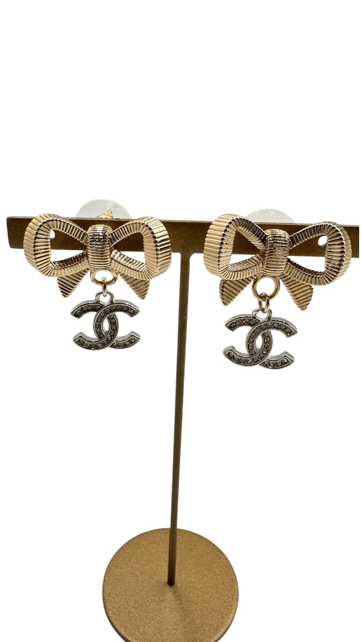 CHANEL シャネル B24K リボン ピアス