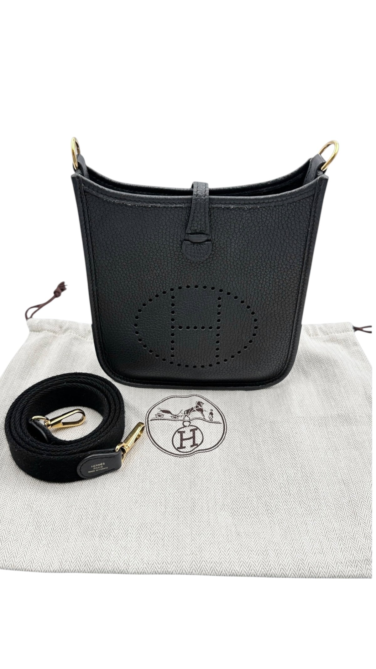 HERMES エルメス エヴリンTPM トリヨン ショルダーバッグ ネイビー