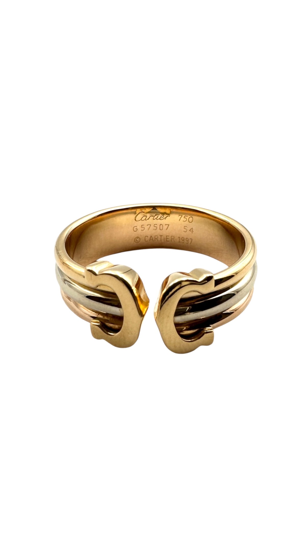Cartier カルティエ 2Ⅽリング スリーゴールド
