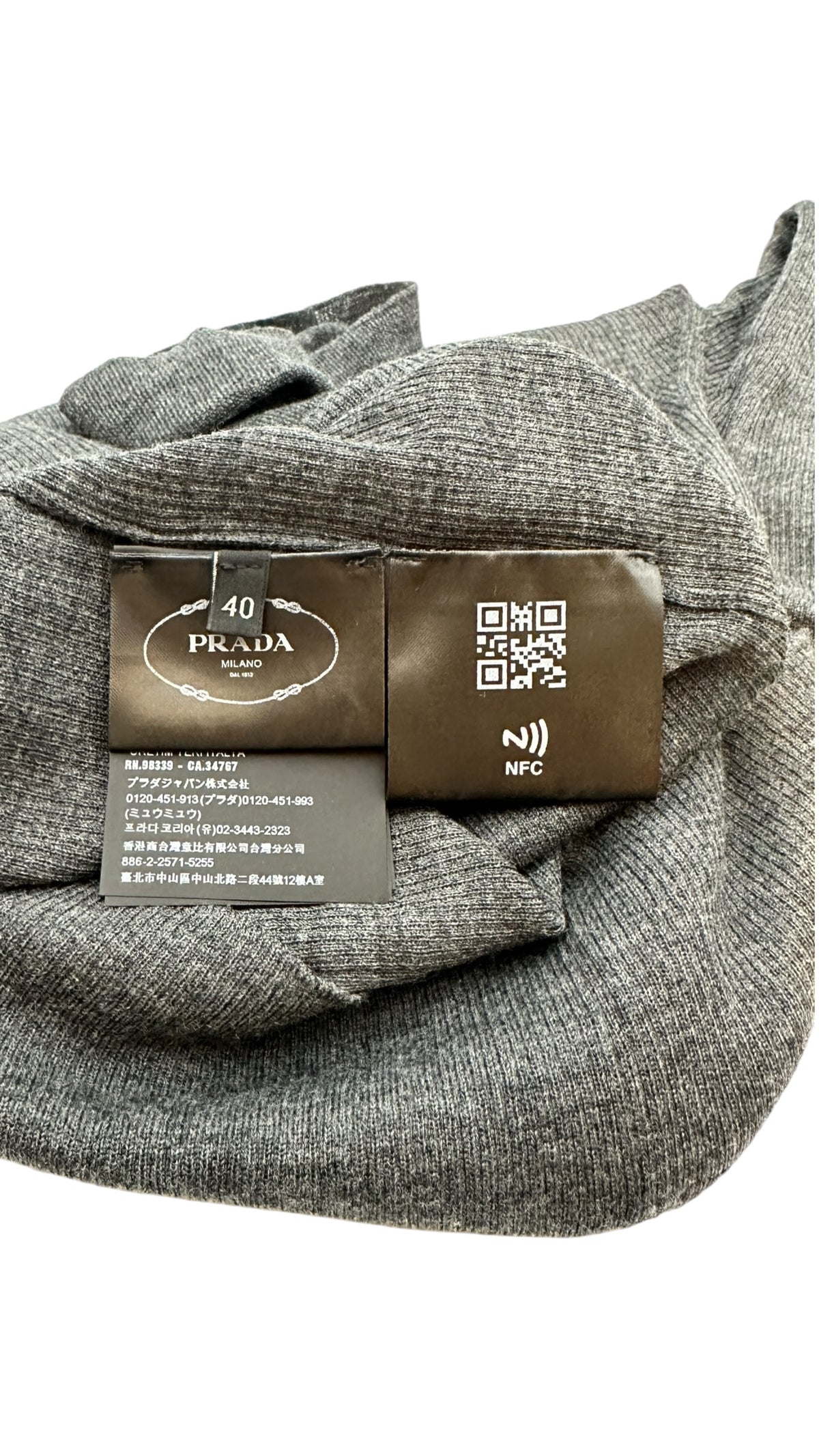 PRADA プラダ タートルニット グレー