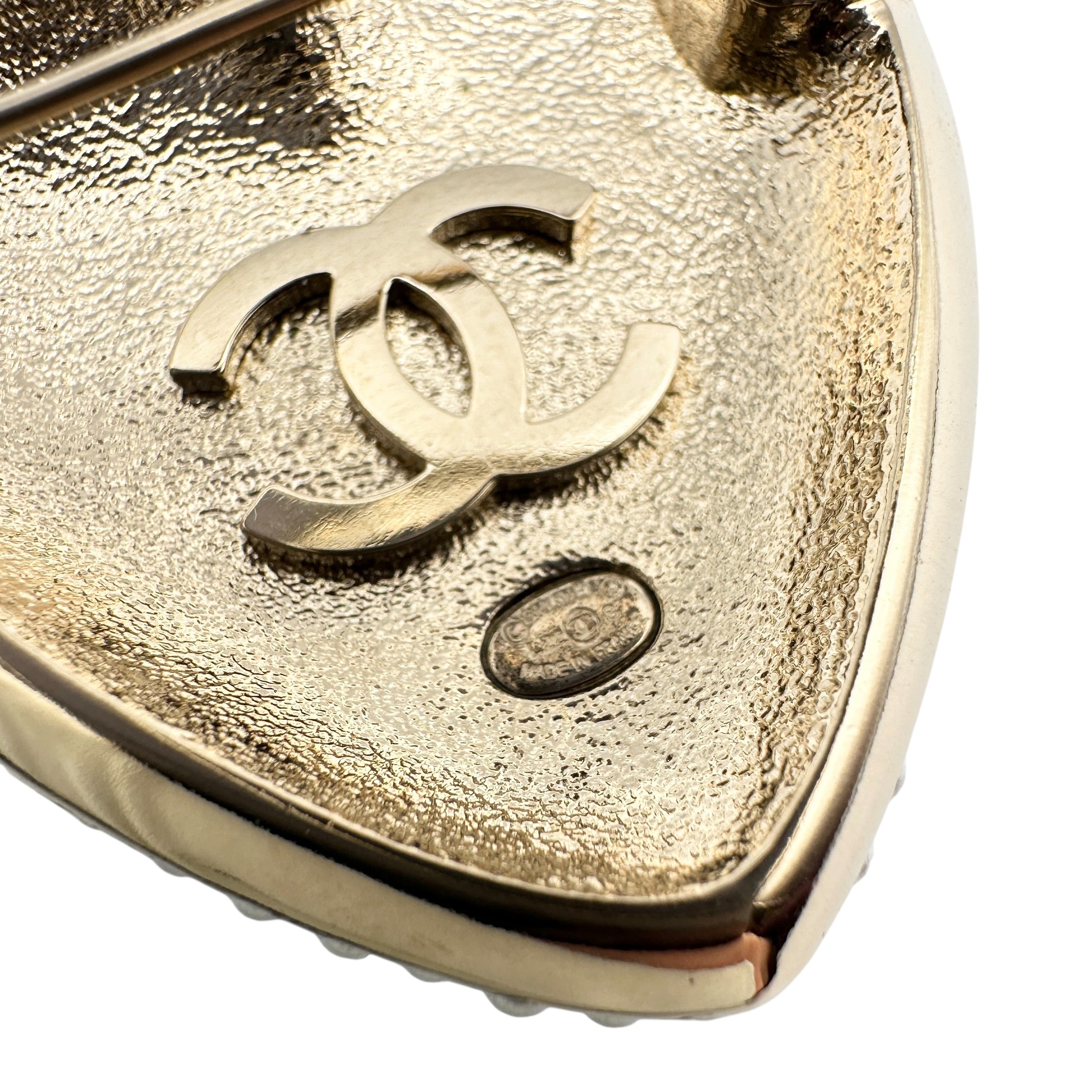 CHANEL シャネル L22B ハート ブローチ フェイクパール