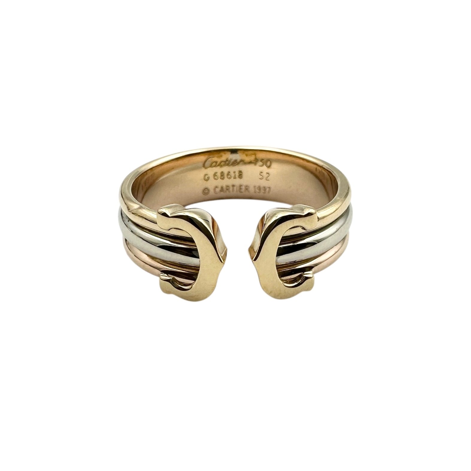 Cartier カルティエ 2Ⅽリング スリーゴールド