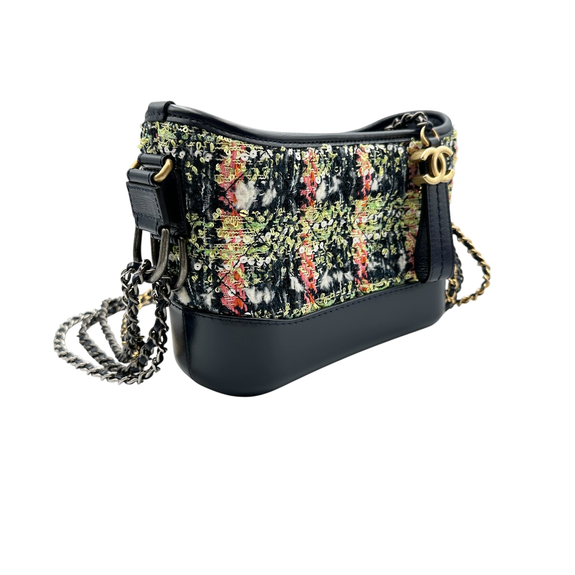 CHANEL シャネル A91810 ガブリエル スモールホーボー チェーンショルダーバッグ ツイード 29番台