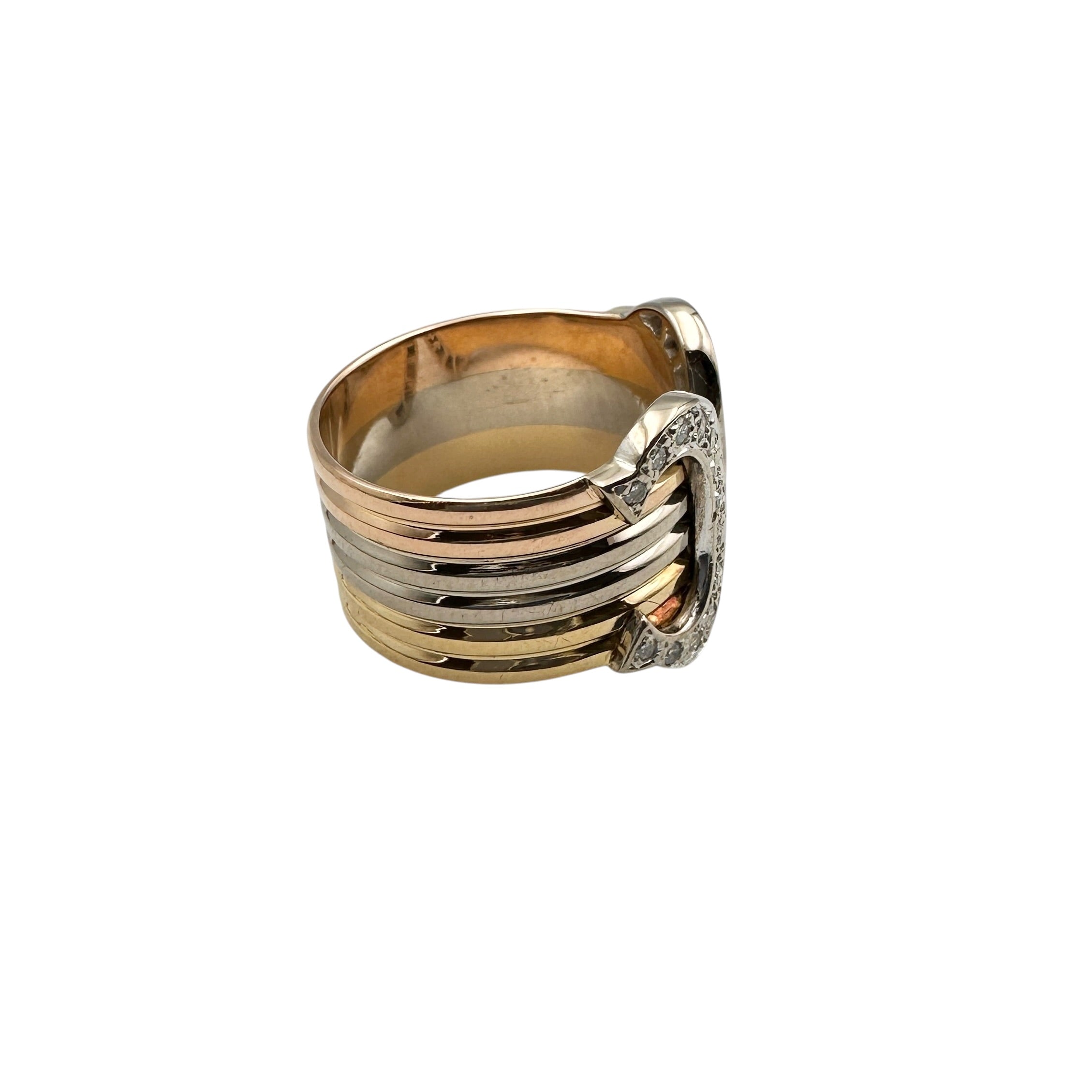 Cartier カルティエ 2Ⅽリング ダイヤ スリーゴールド