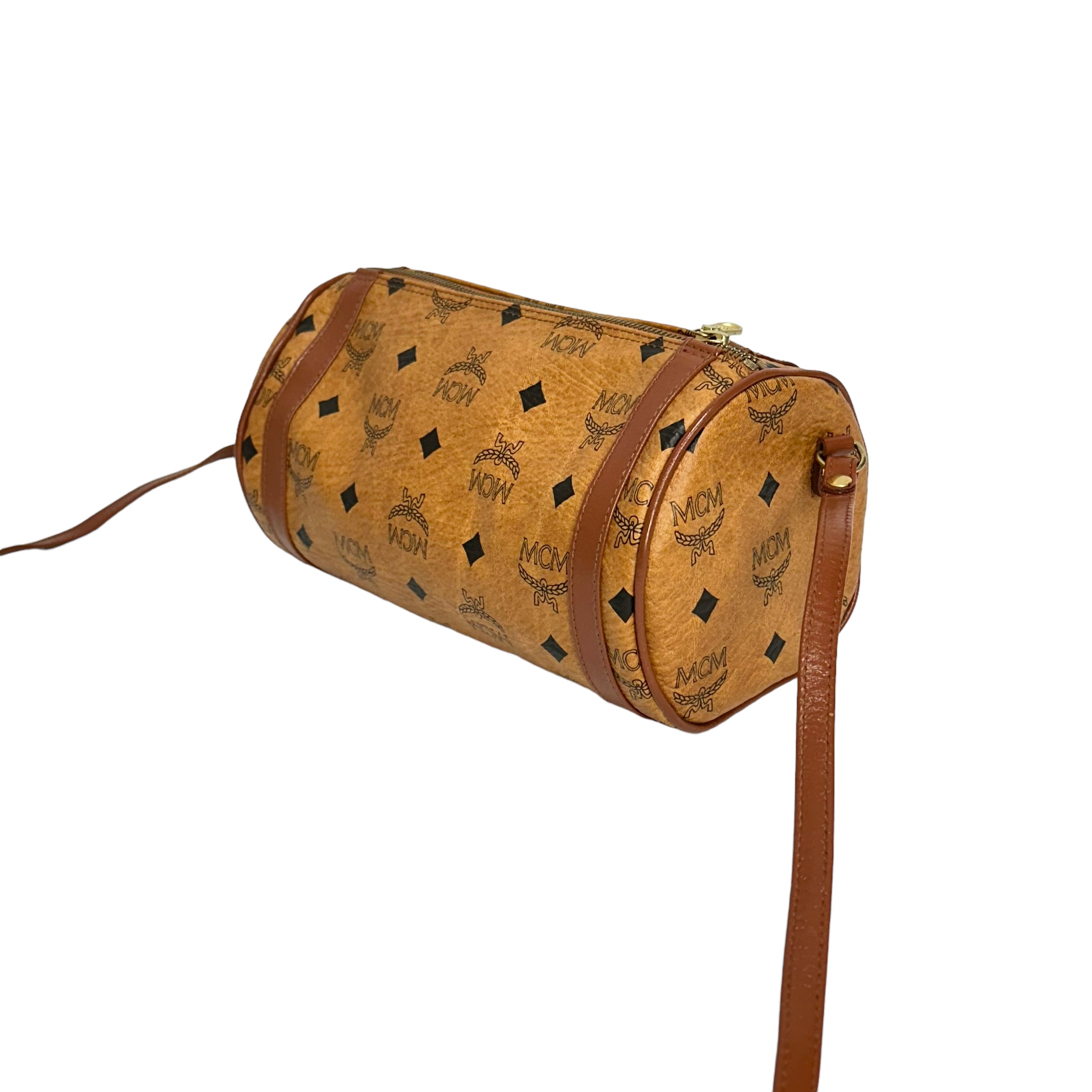 MCM 筒形ショルダーバッグ
