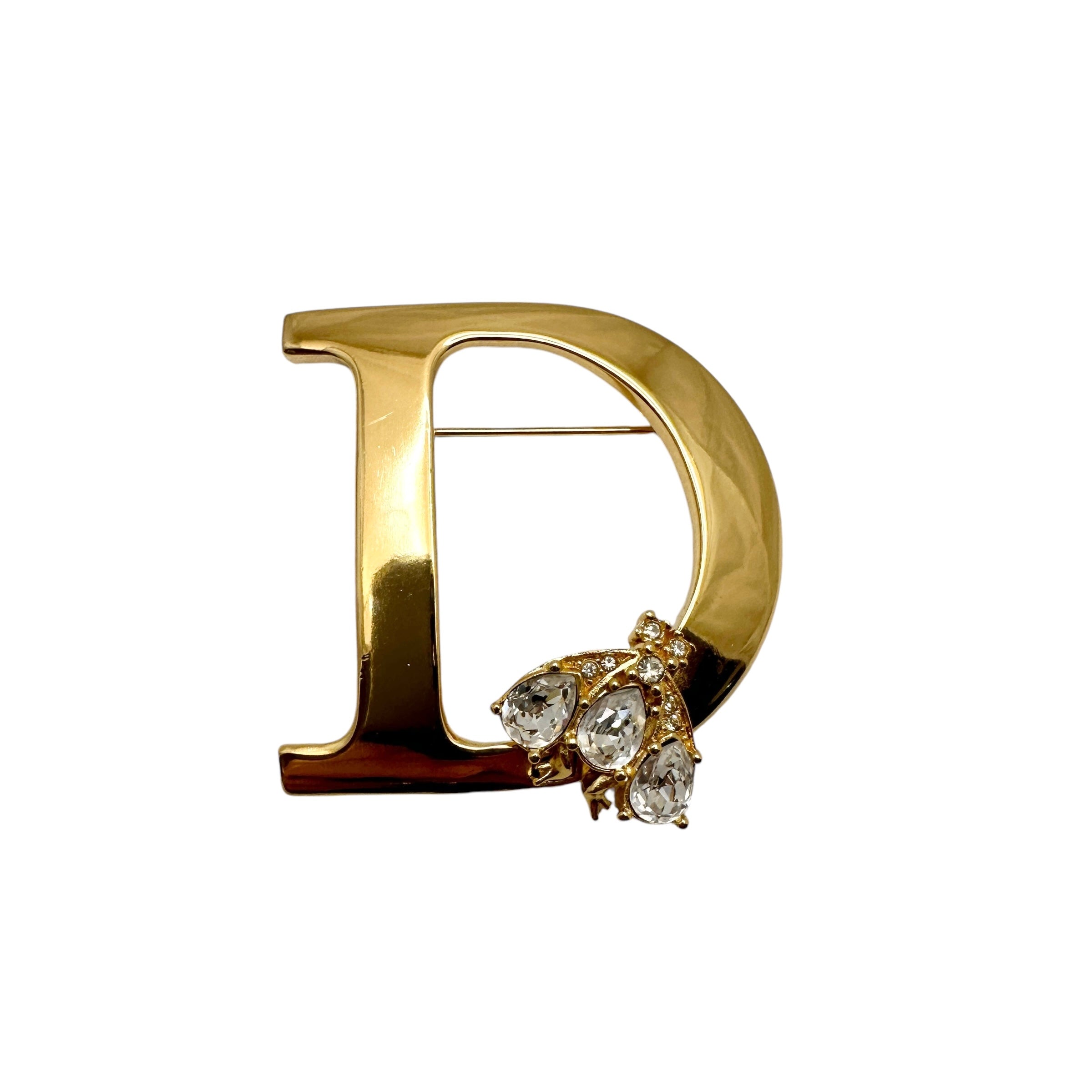 Christian Dior ディオール ラインストーン ブローチ