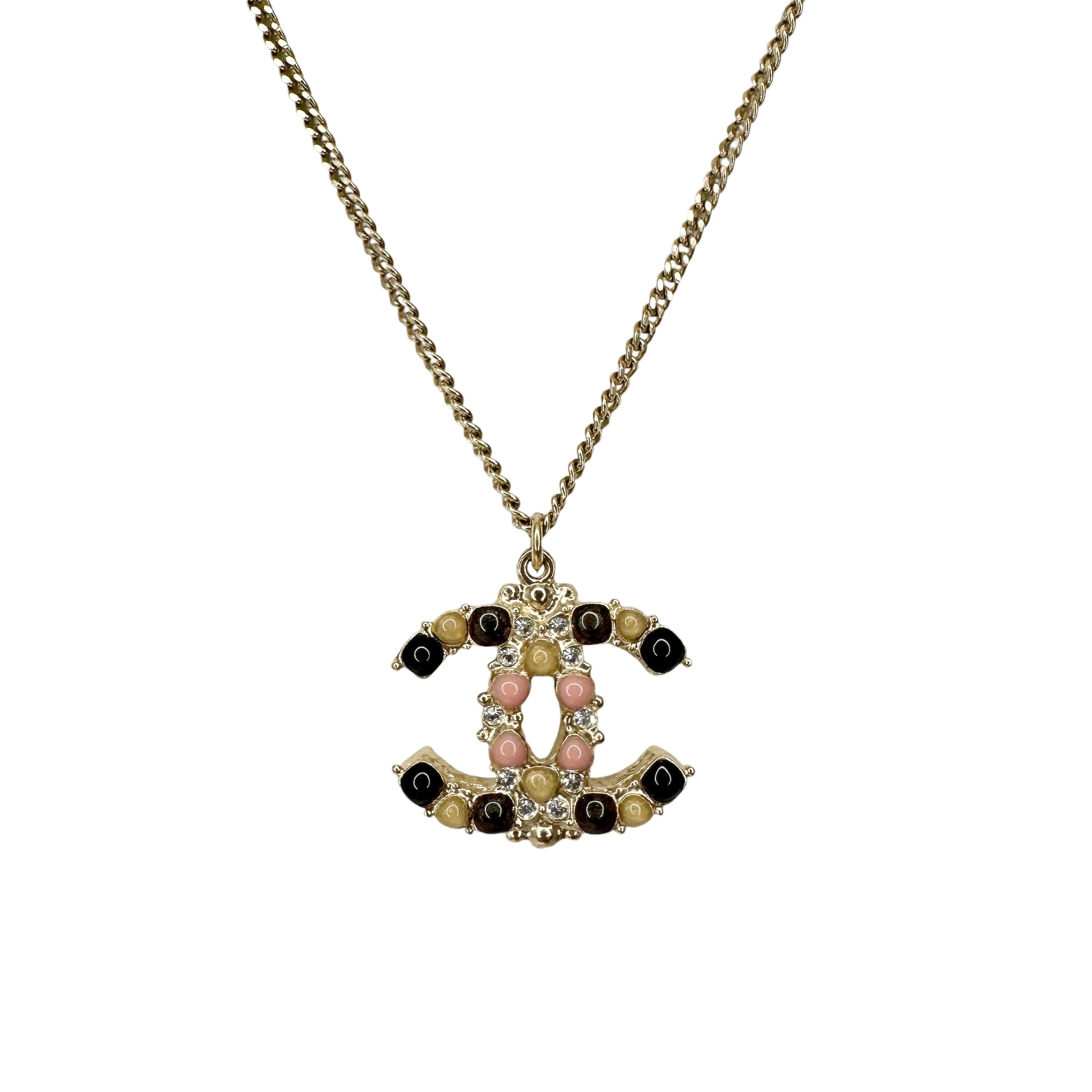 CHANEL シャネル ココマーク ラインストーン ネックレス