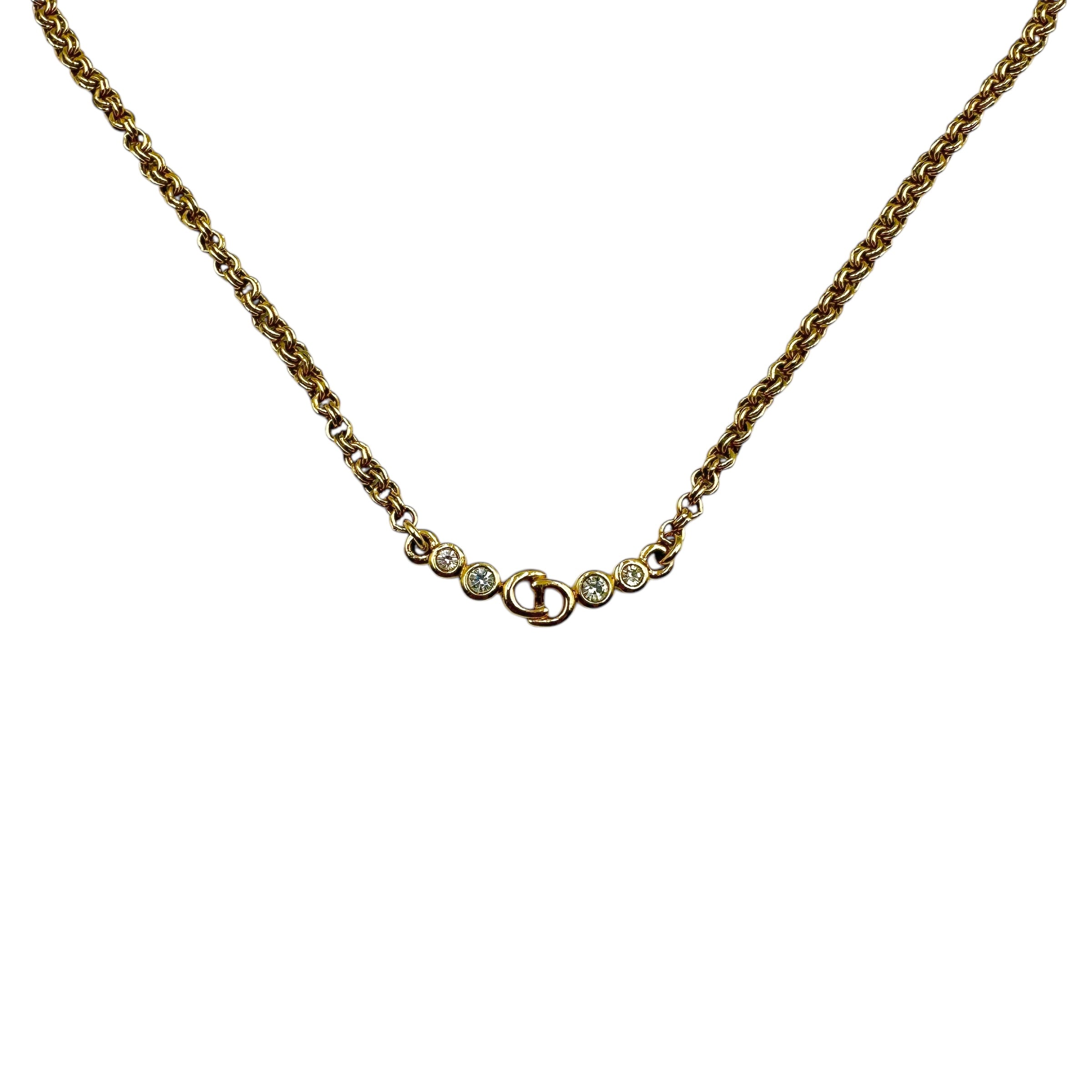 Christian Dior ディオール ラインストーン ネックレス