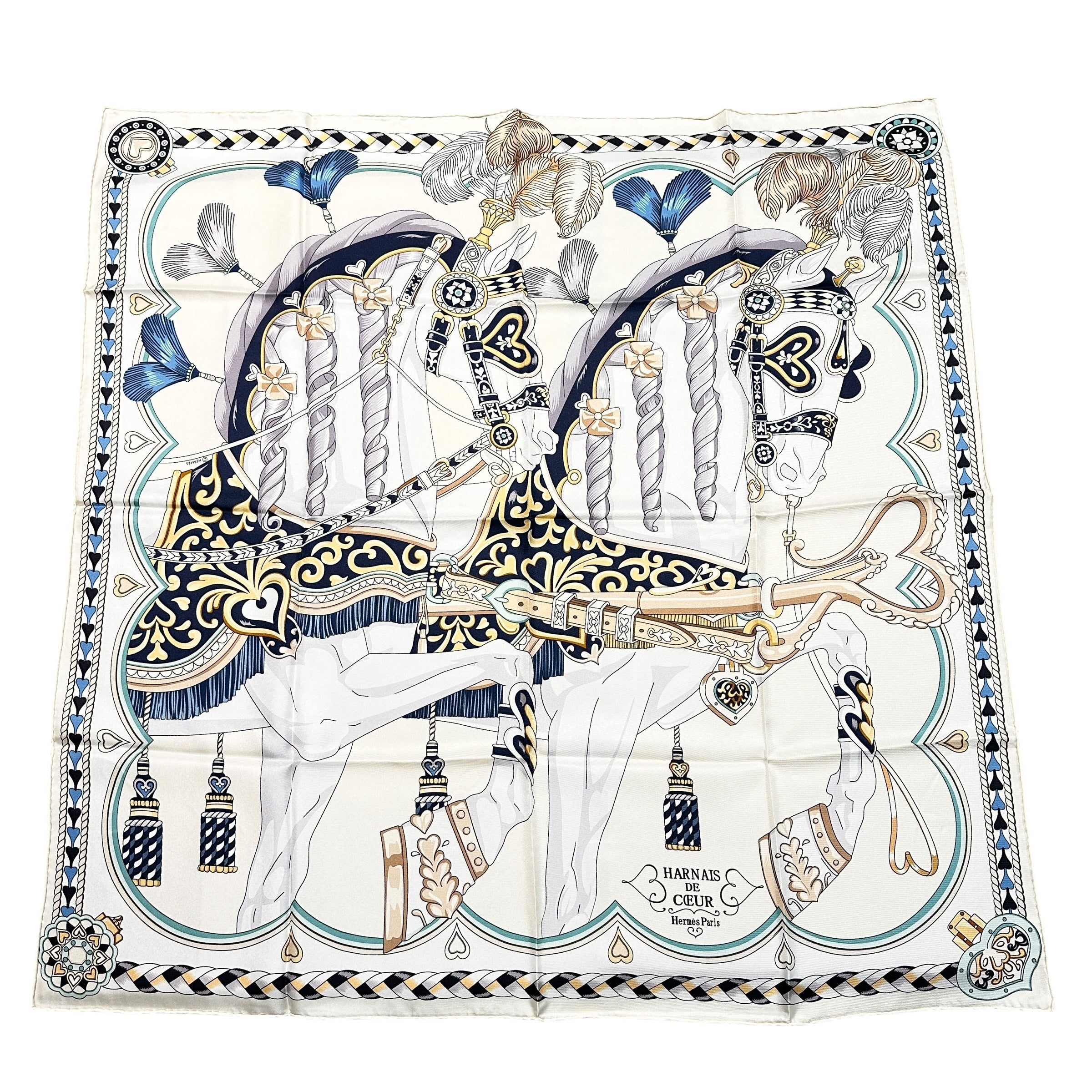 エルメス　カレ90 アルネドゥクール カレ 90 《アルネ・ドゥ・クール》 - ベージュ | Hermès