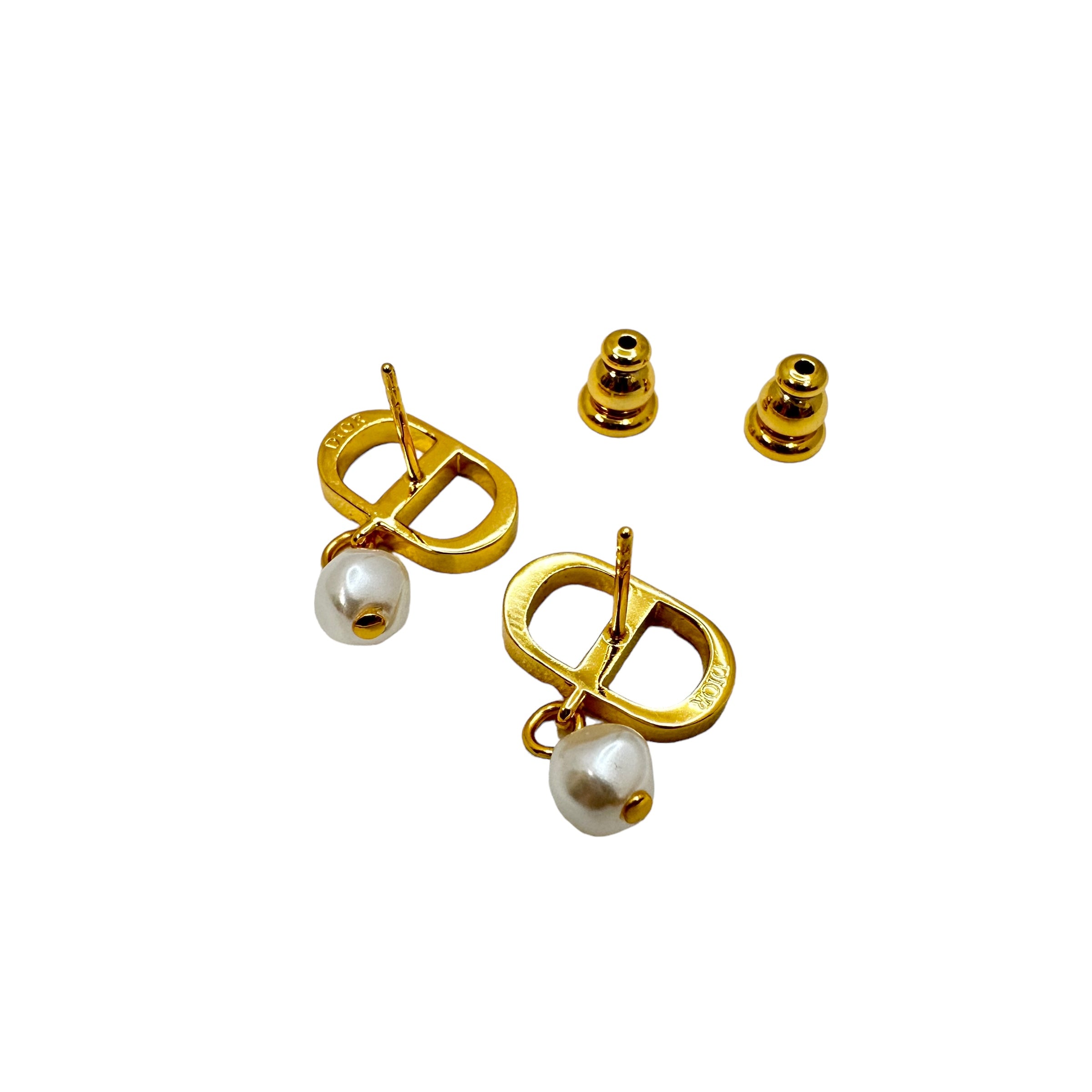 Christian Dior ディオール CDロゴ パールピアス