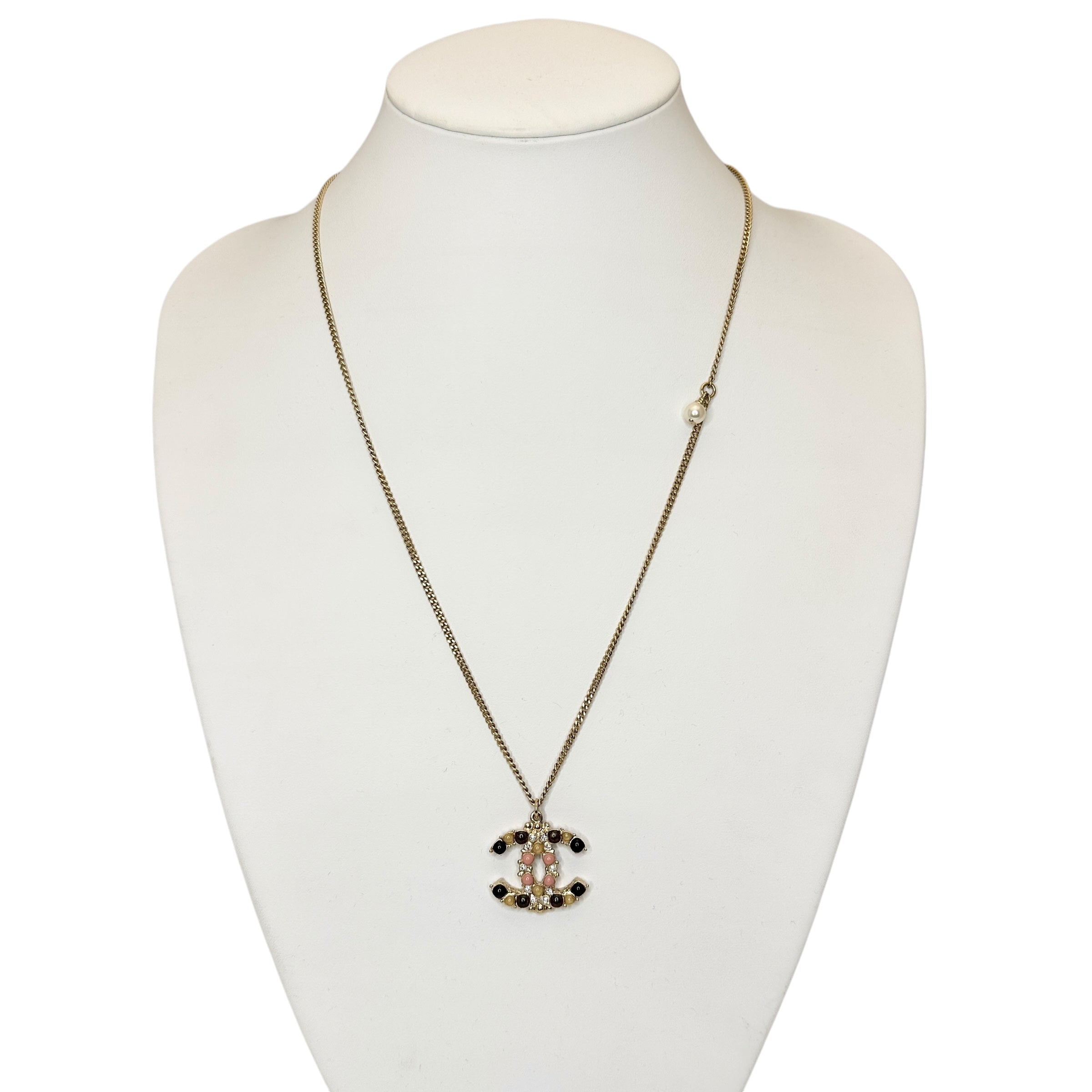 CHANEL シャネル ココマーク ラインストーン ネックレス