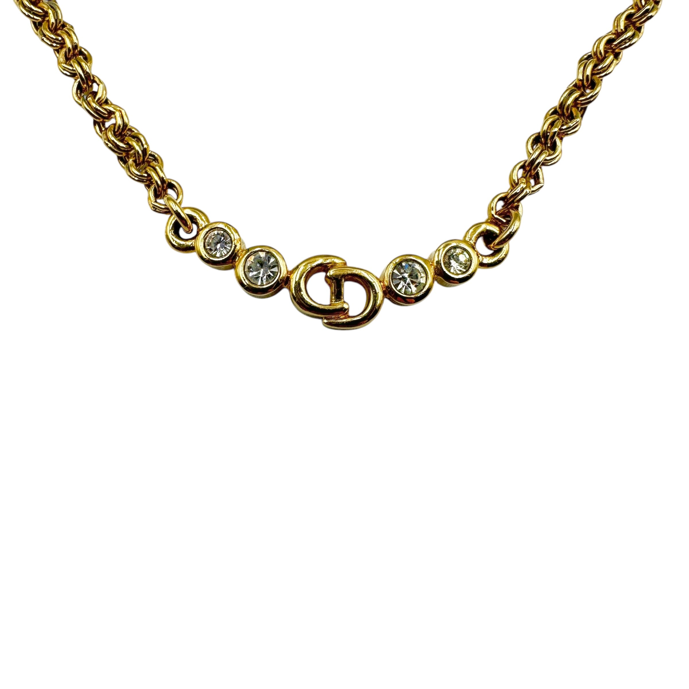 Christian Dior ディオール ラインストーン ネックレス