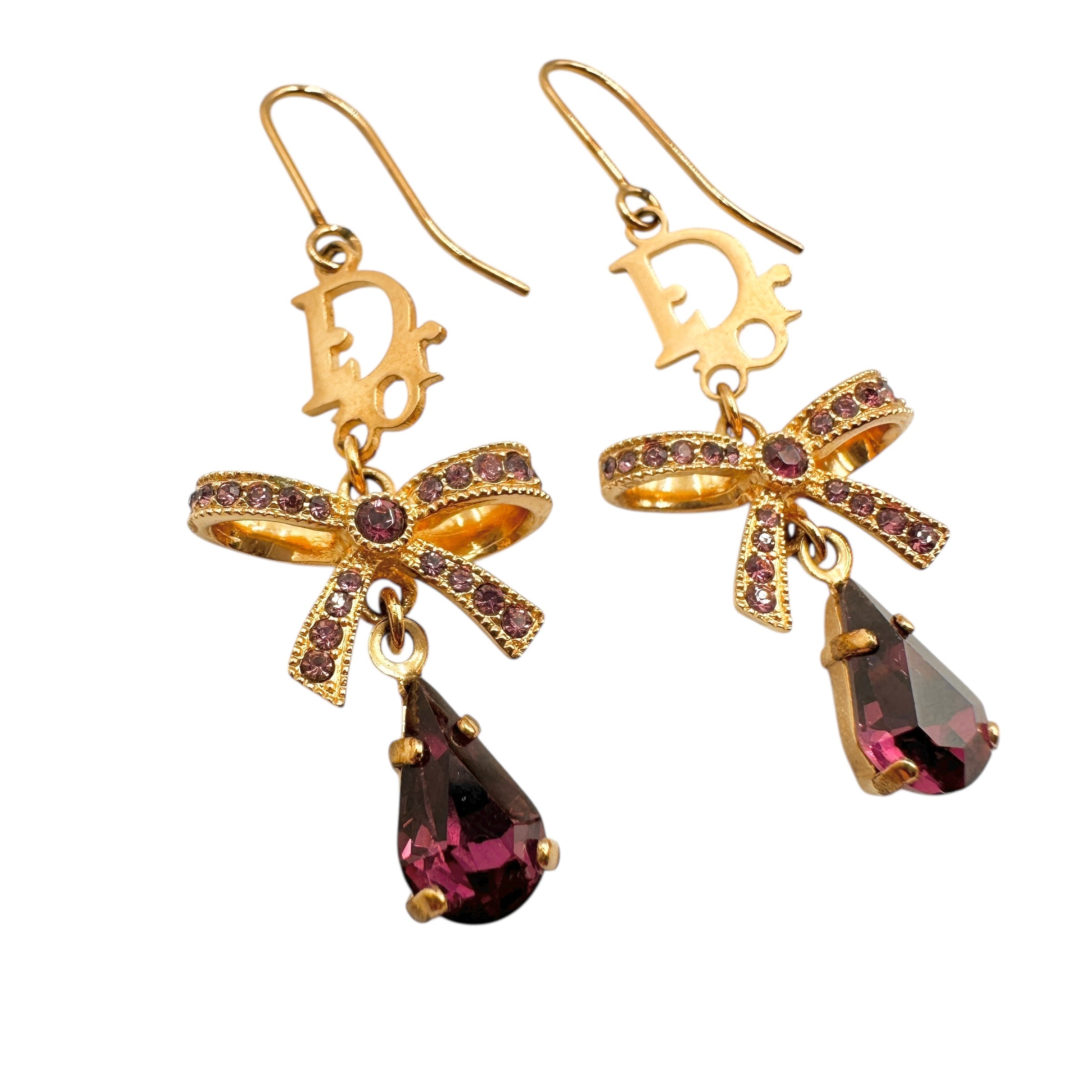 Christian Dior ディオール ピアス リボンモチーフ