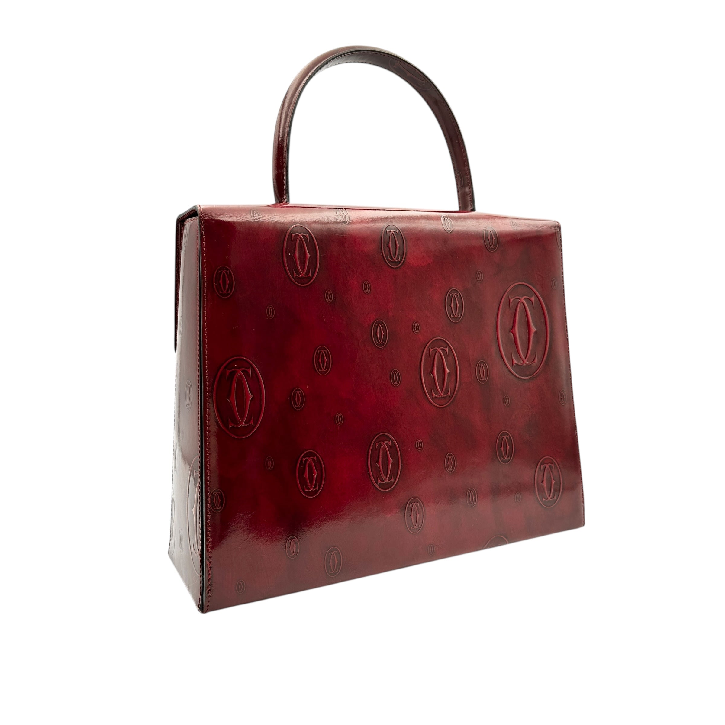 Cartier カルティエ ハッピーバースデー ハンドバッグ ボルドー