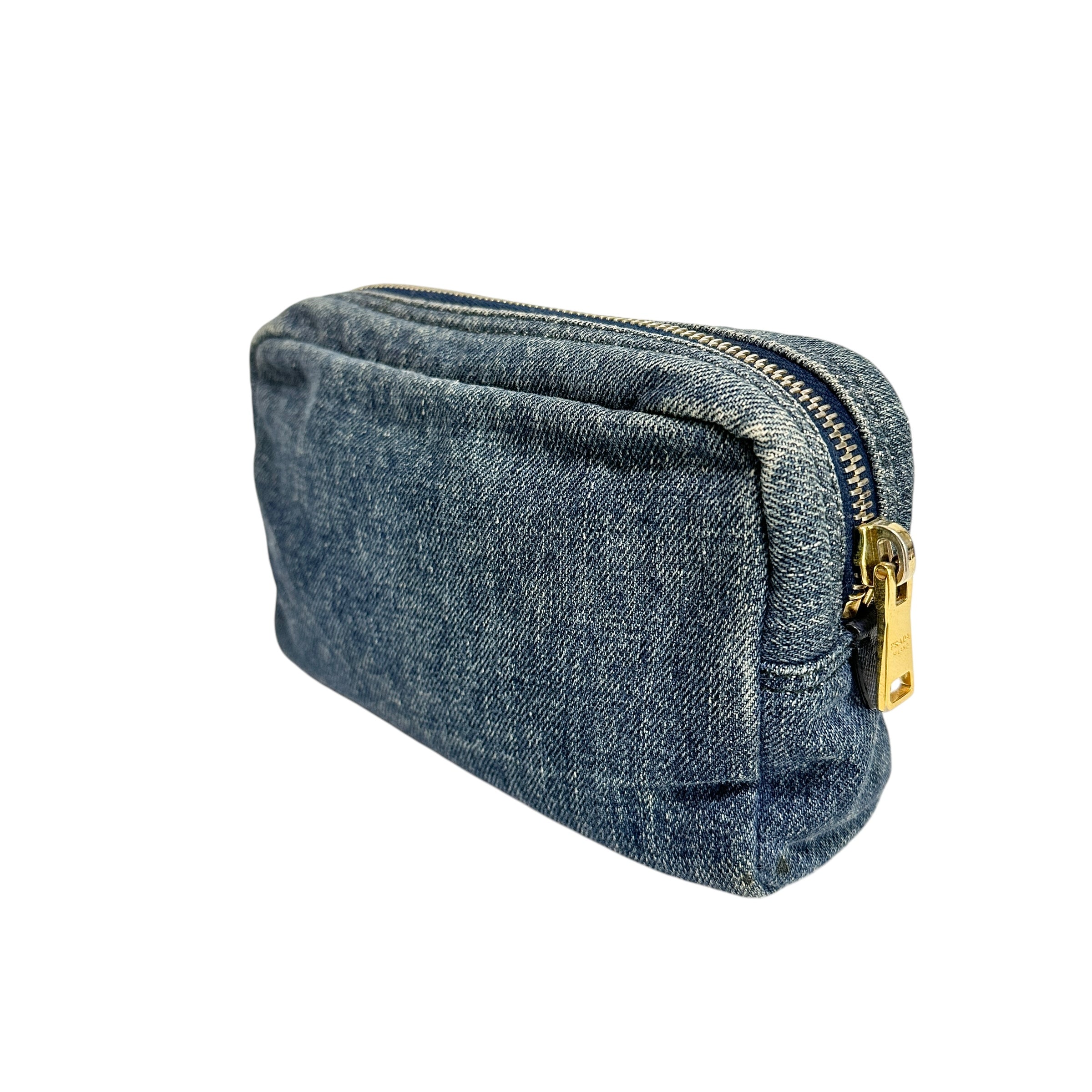 PRADA プラダ デニムポーチ ブルー