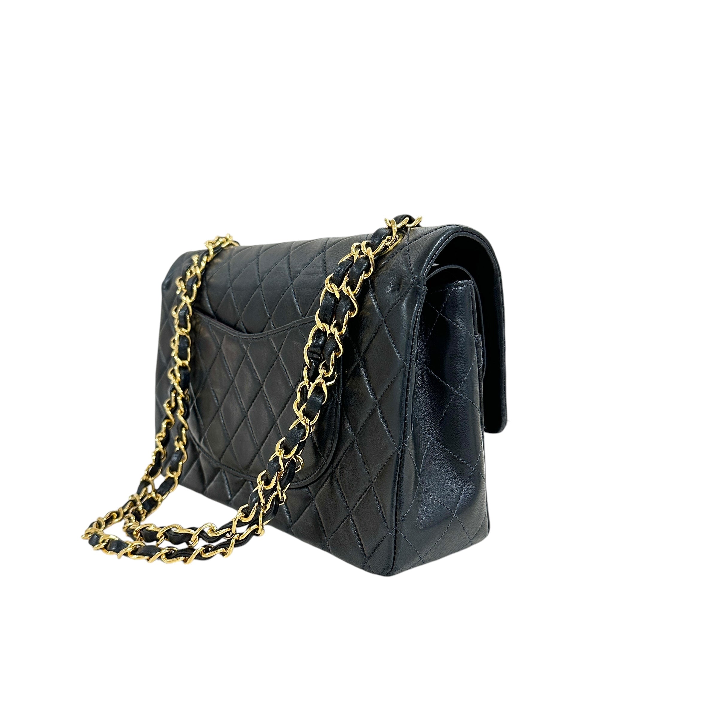 CHANEL シャネル マトラッセ 25 ダブルフラップ チェーンショルダーバッグ