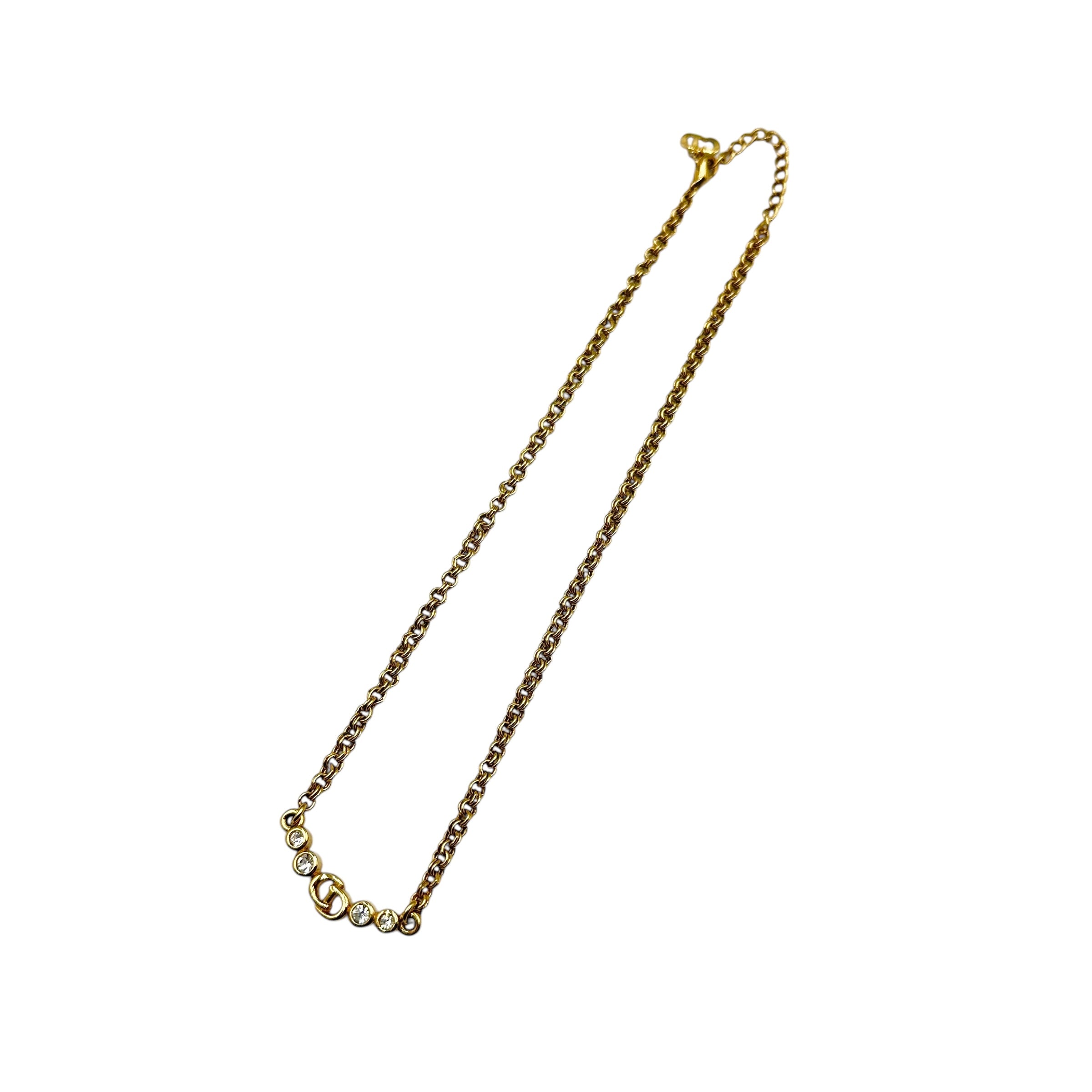 Christian Dior ディオール ラインストーン ネックレス