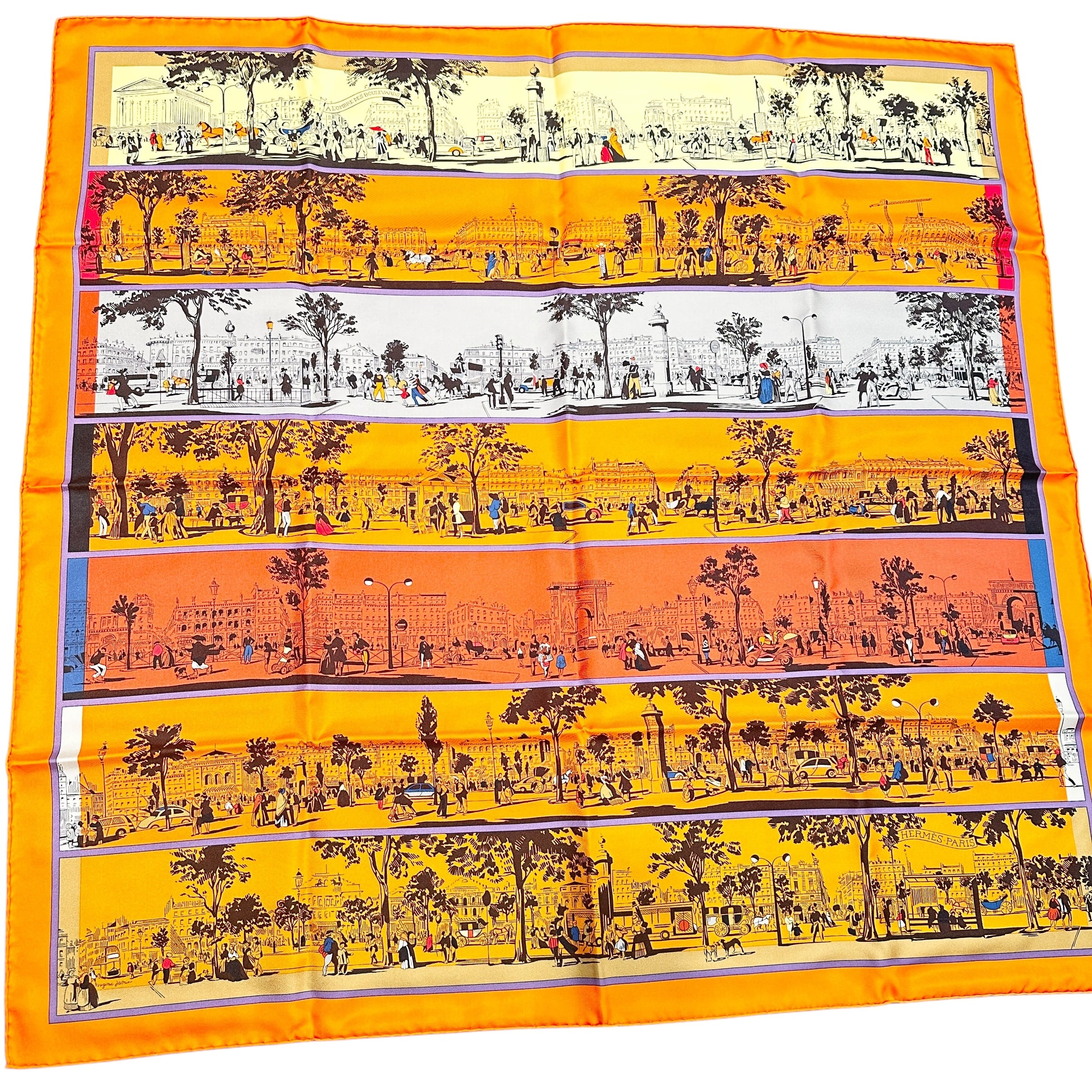 HERMES エルメス カレ90 スカーフ プールヴァールの陰から