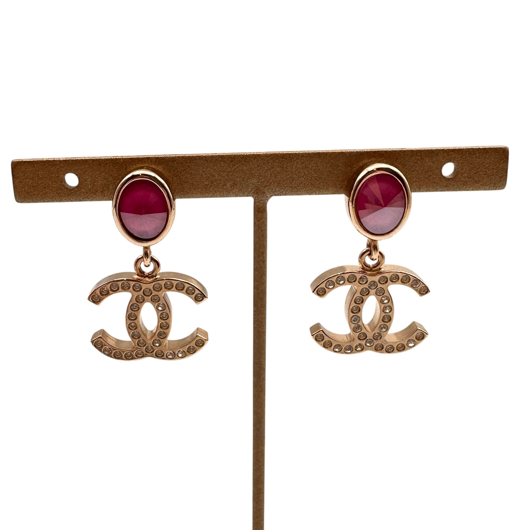 CHANEL シャネル B20C ココ ラインストーン ピアス