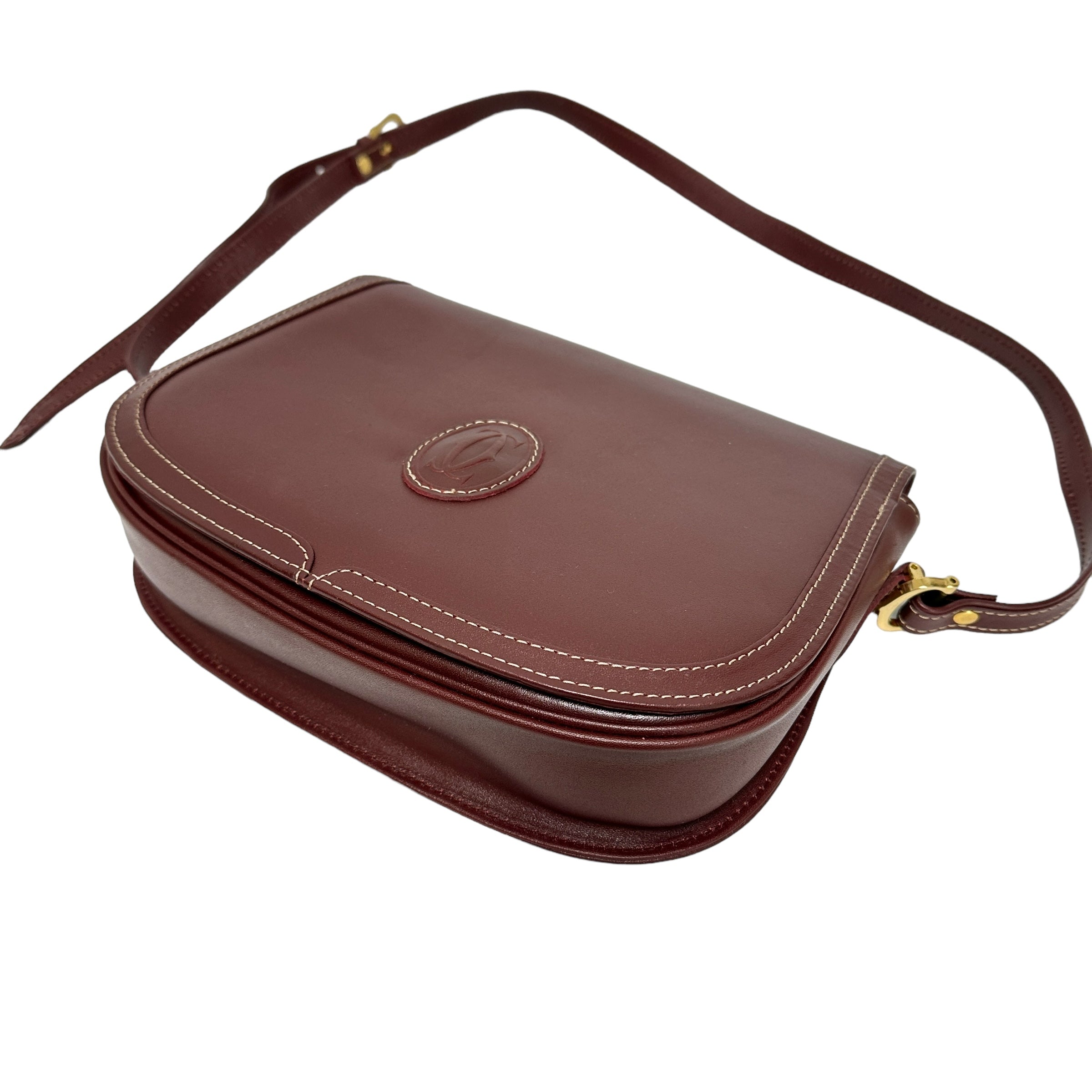Cartier カルティエ レザーショルダーバッグ