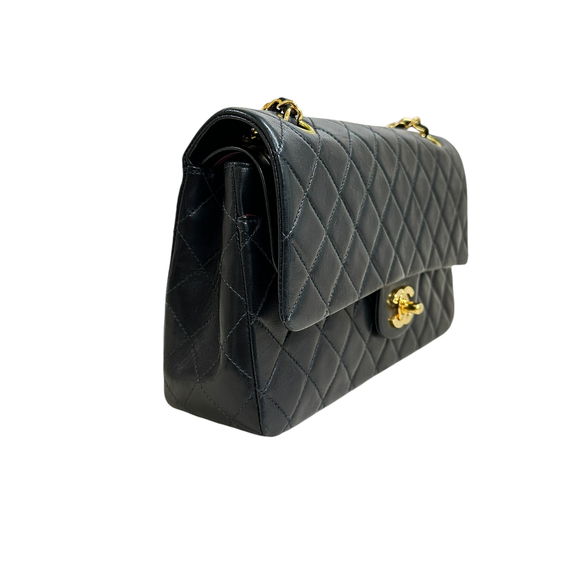 CHANEL シャネル マトラッセ 25 ダブルフラップ チェーンショルダーバッグ