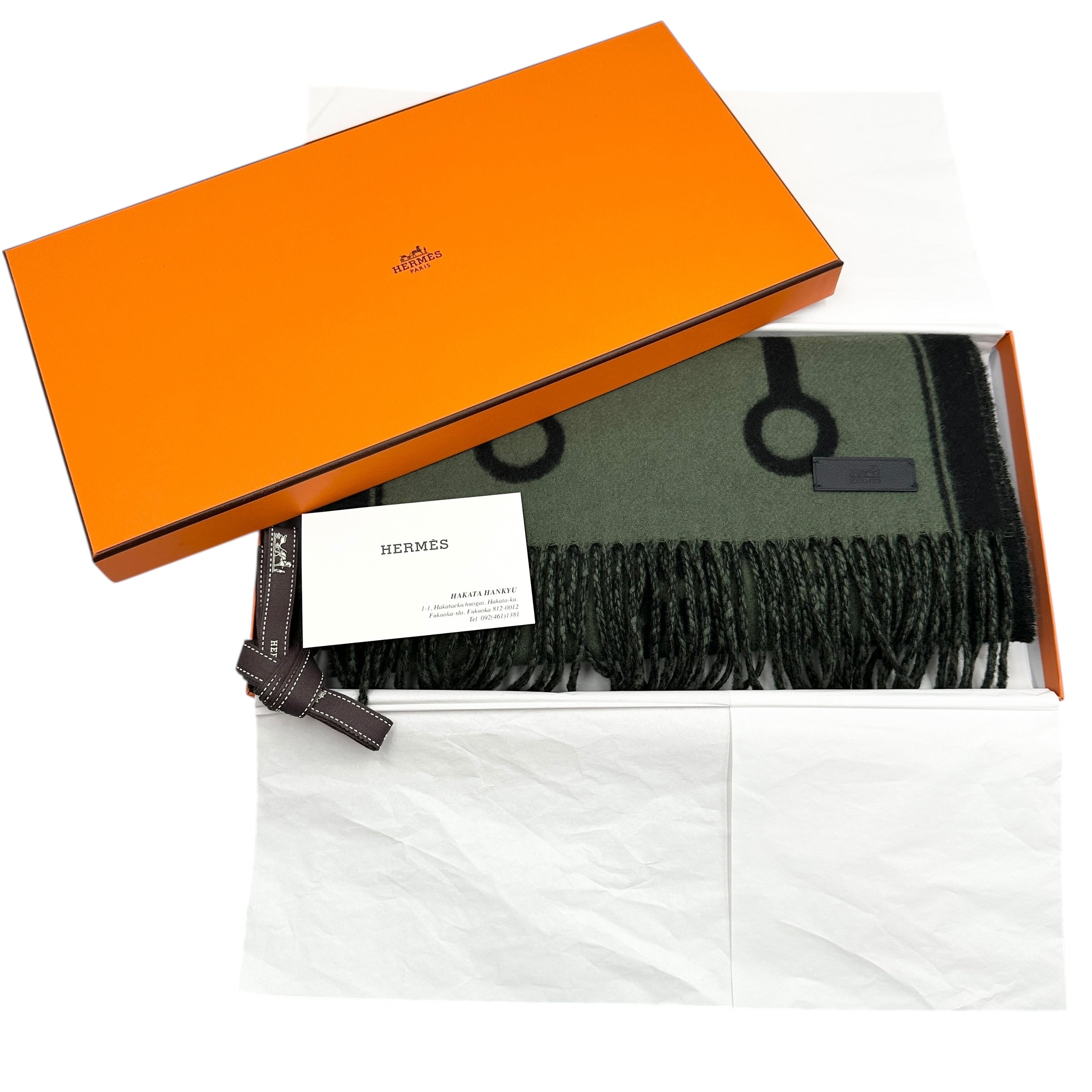 HERMES エルメス カシミヤマフラー 「モール」