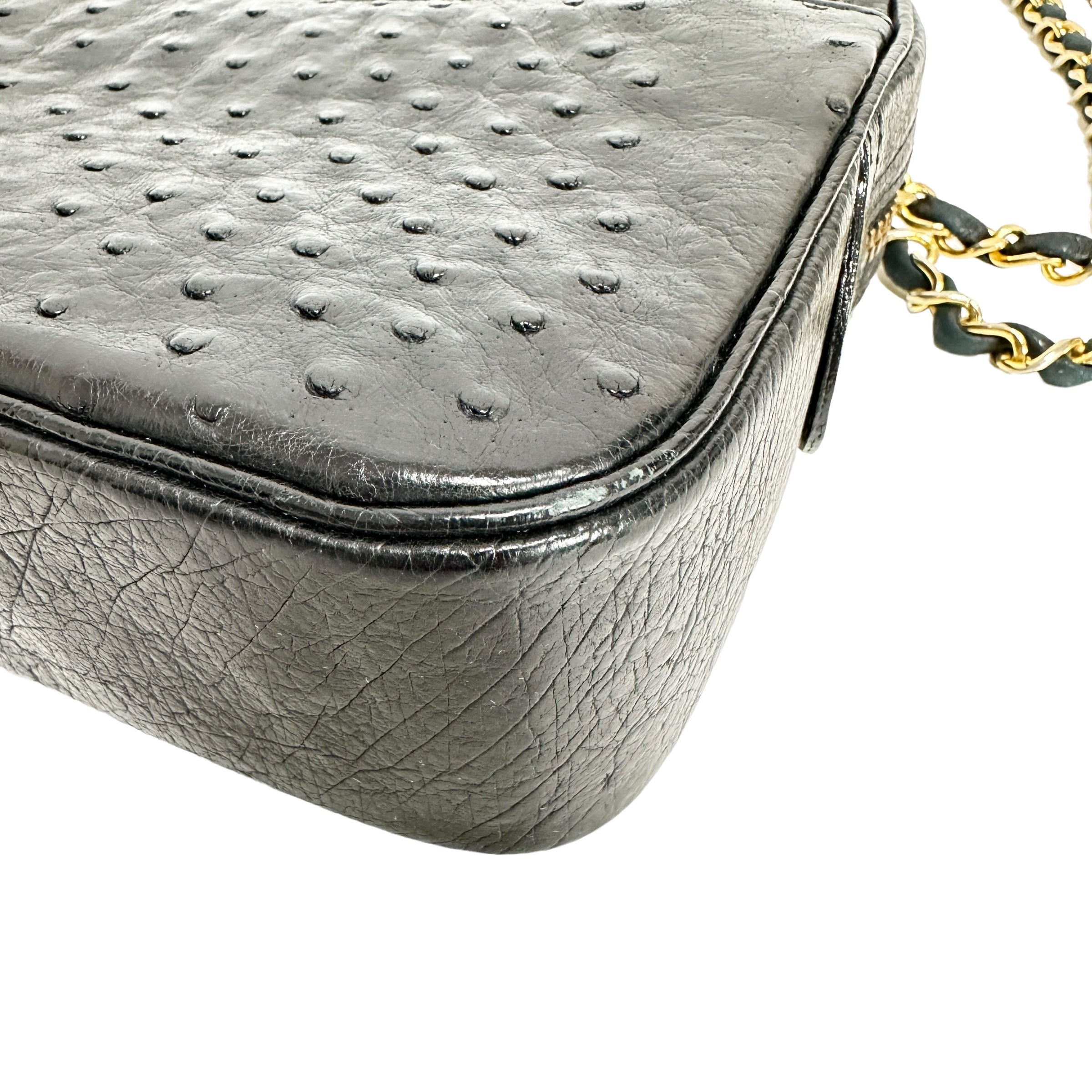 CHANEL シャネル オーストリッチ チェーンショルダーバッグ