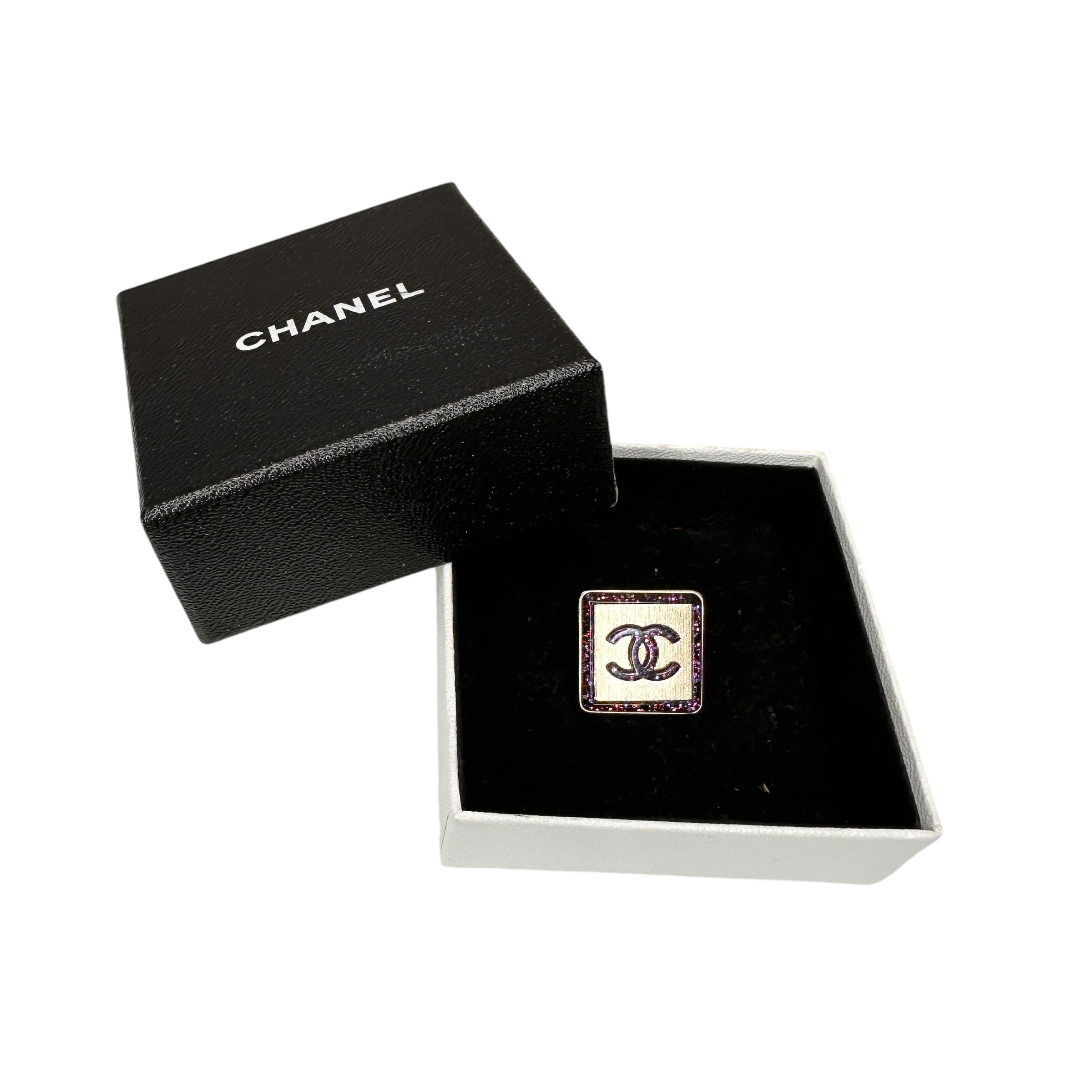 CHANEL シャネル スクエア ピンブローチ