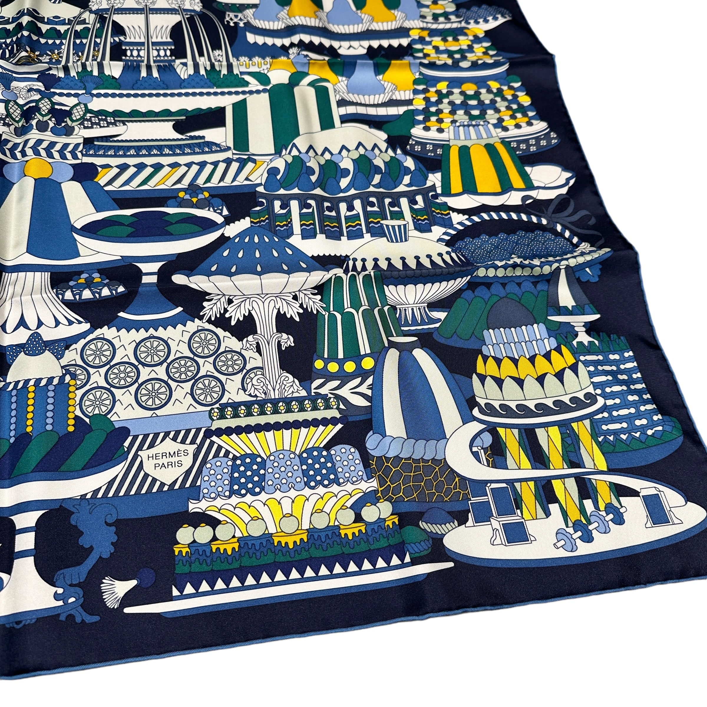 HERMES エルメス カレ90 スカーフ パティスリー フランセーズ