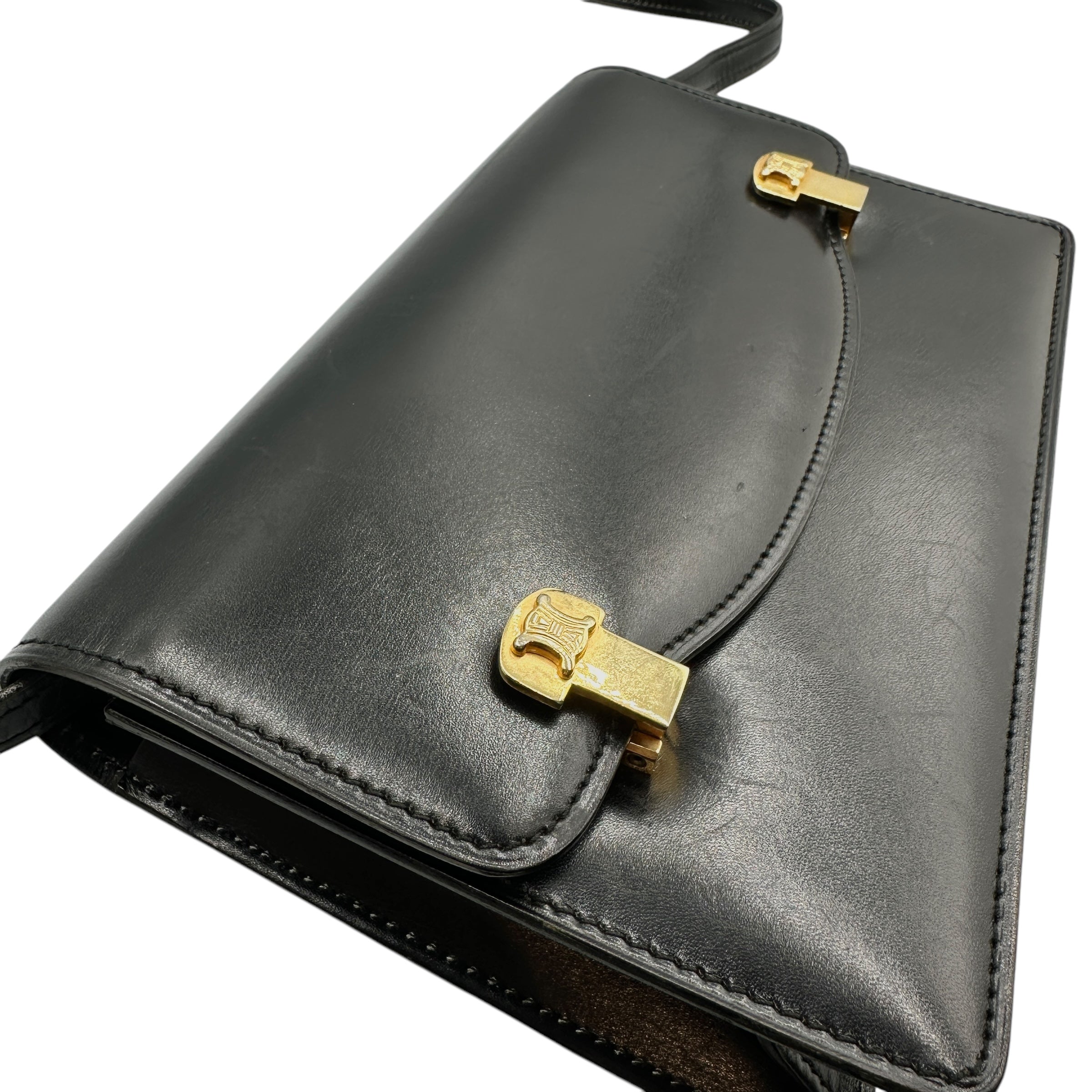 CELINE セリーヌ レザーショルダーバッグ