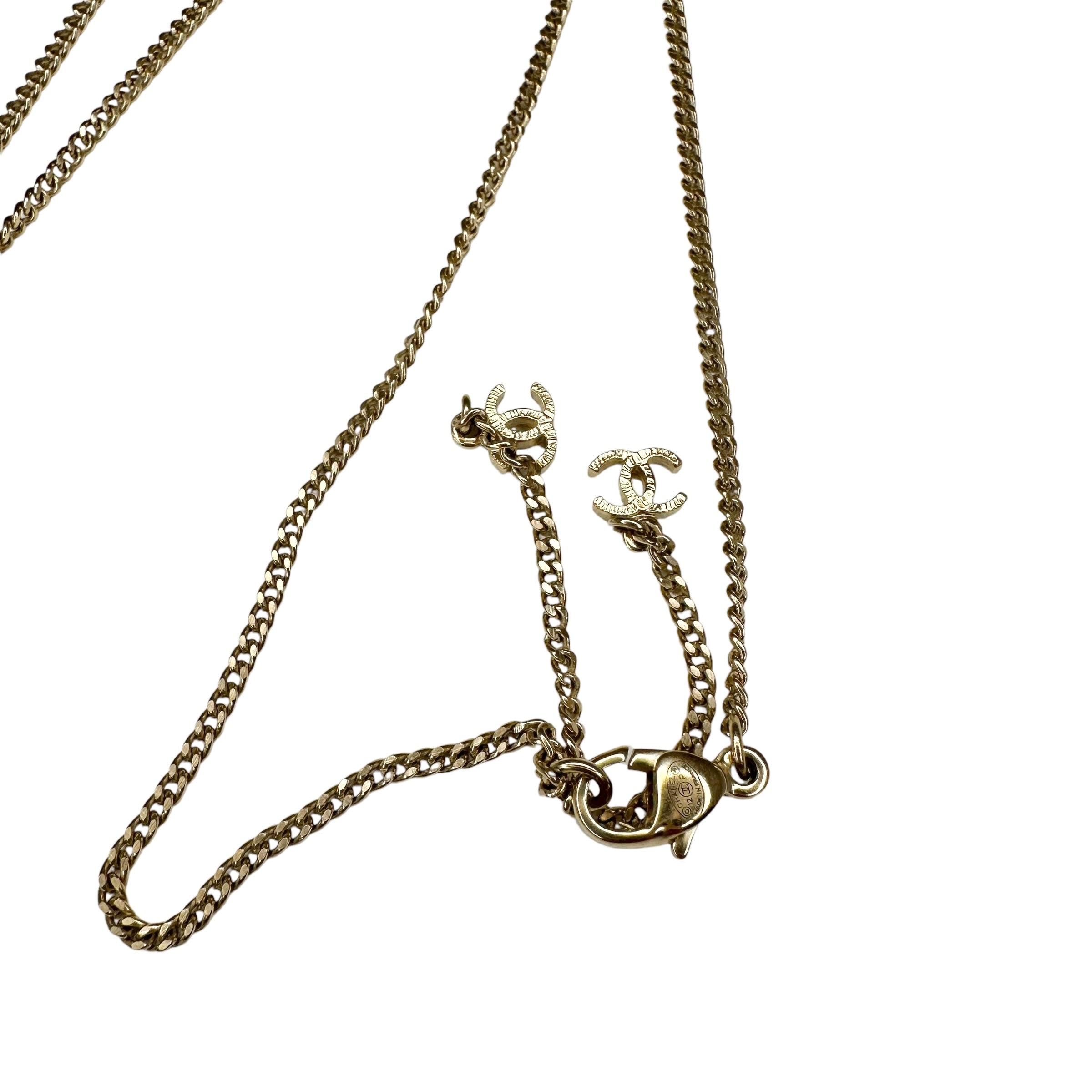 CHANEL シャネル ココマーク ラインストーン ネックレス