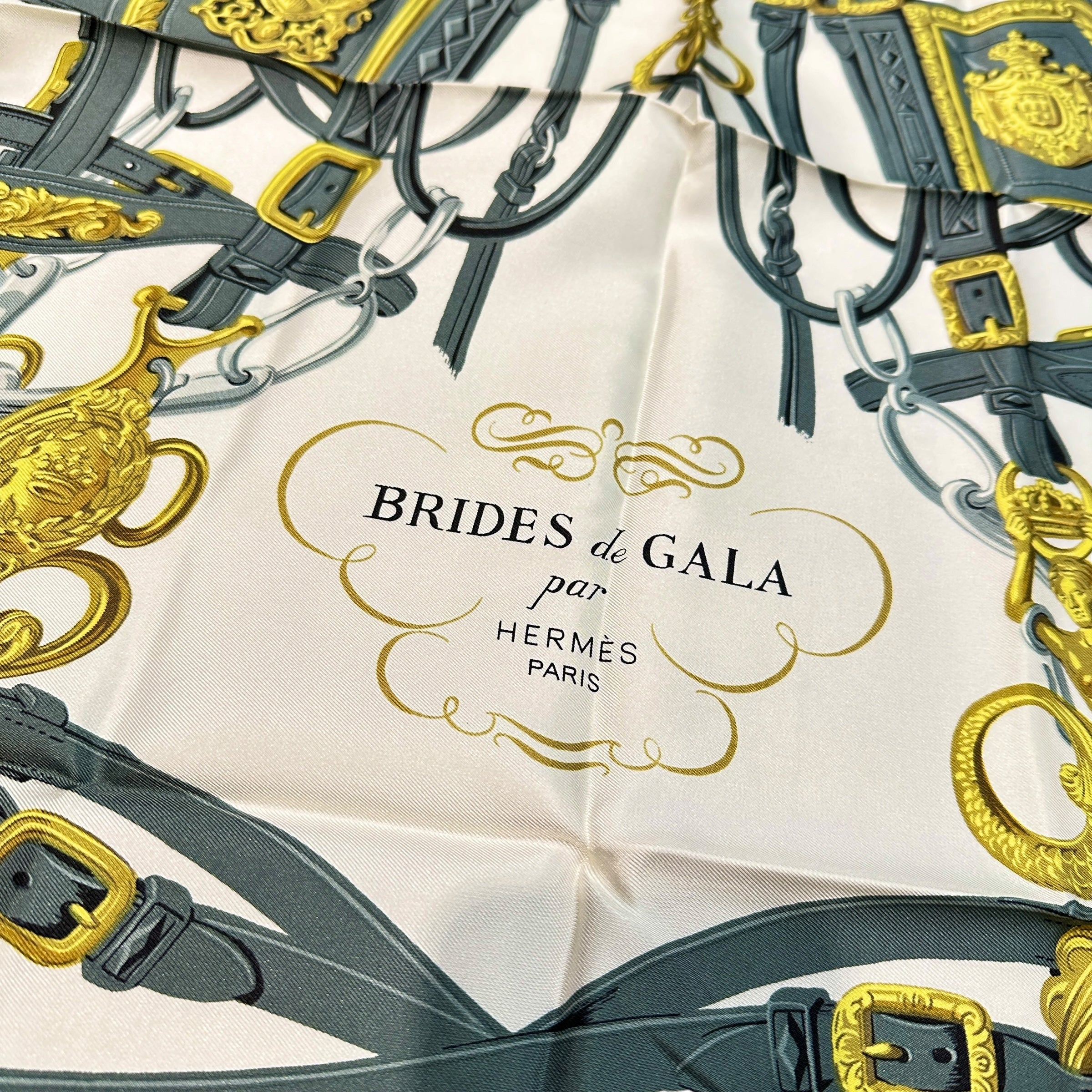 HERMES エルメス カレ90 スカーフ 式典用馬勒