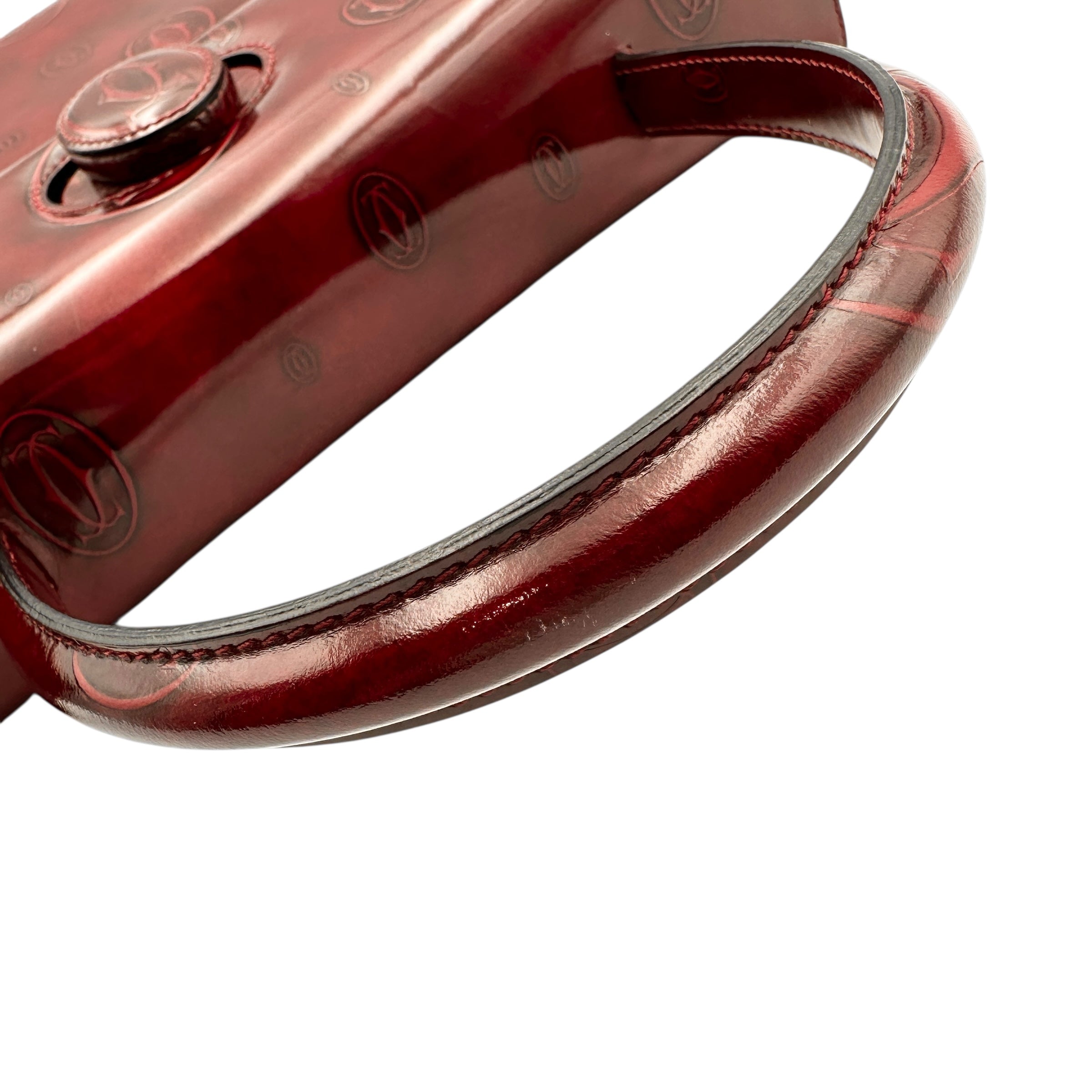 Cartier カルティエ ハッピーバースデー ハンドバッグ ボルドー