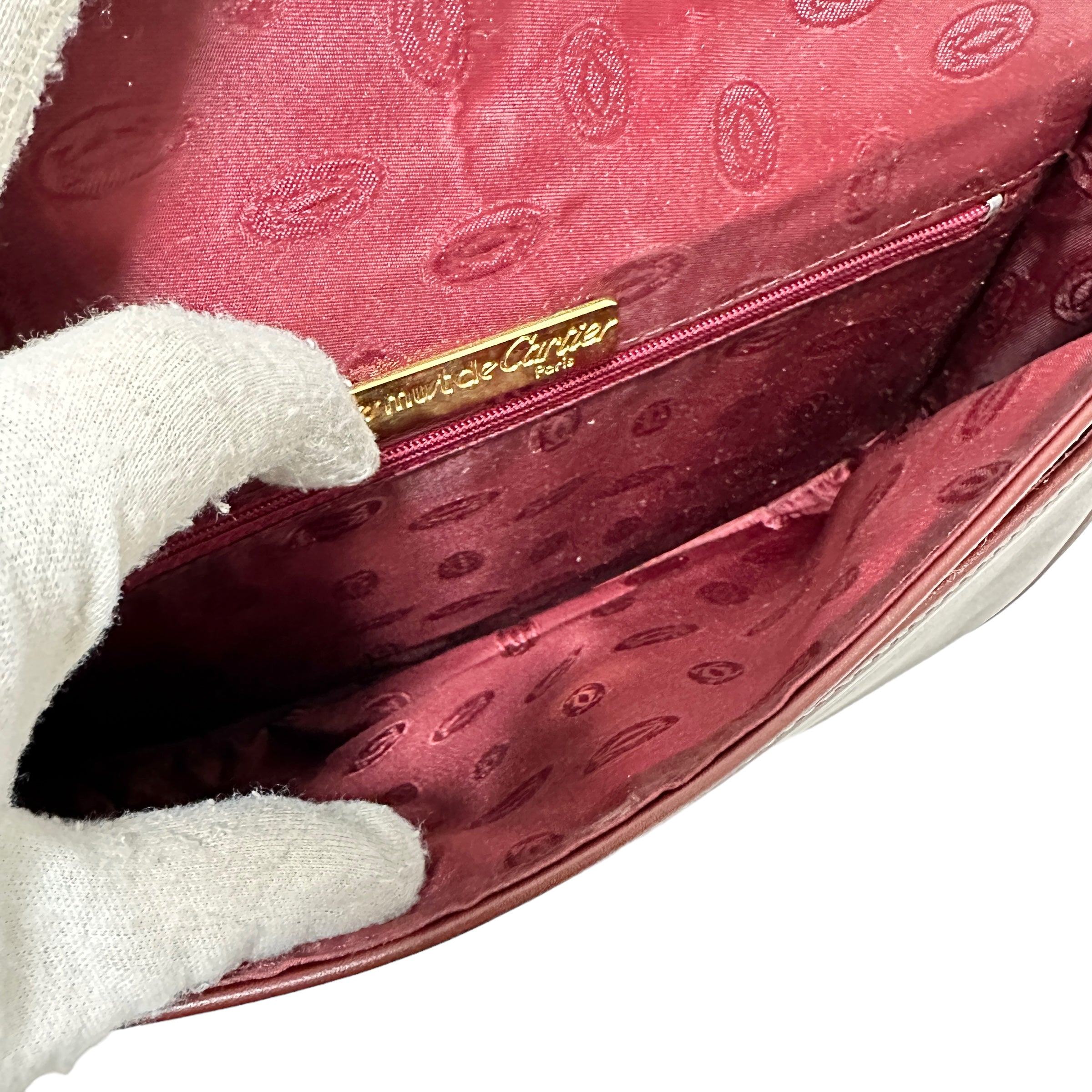 Cartier カルティエ レザーショルダーバッグ