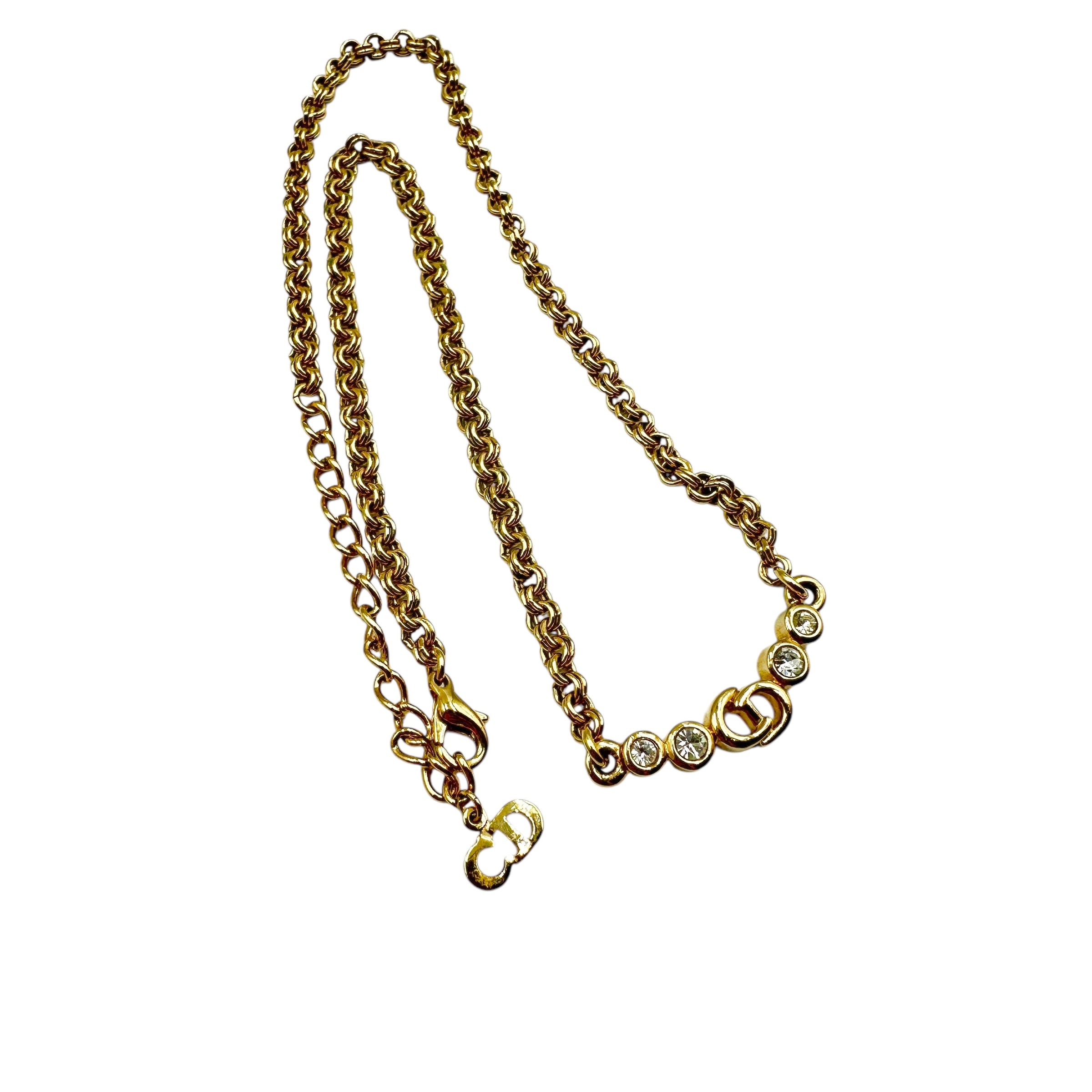 Christian Dior ディオール ラインストーン ネックレス