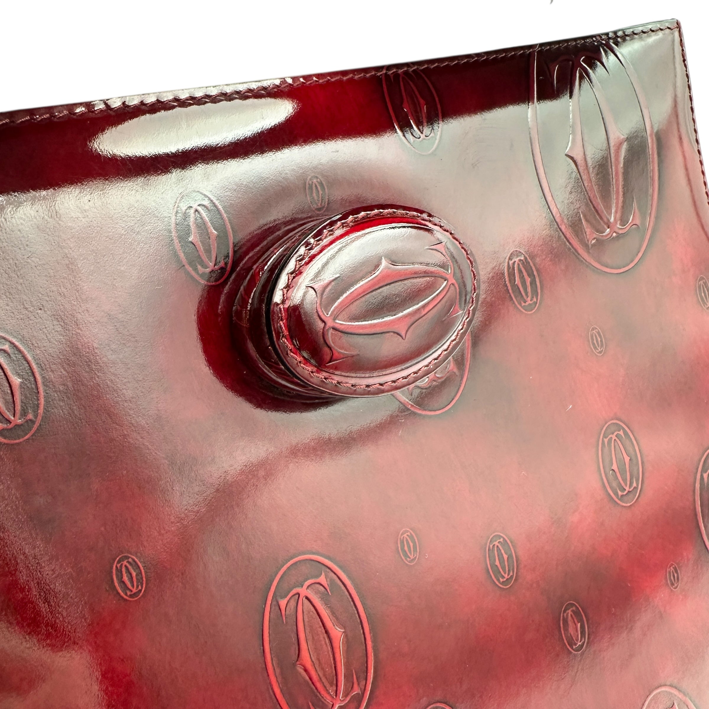 Cartier カルティエ ハッピーバースデー ハンドバッグ ボルドー